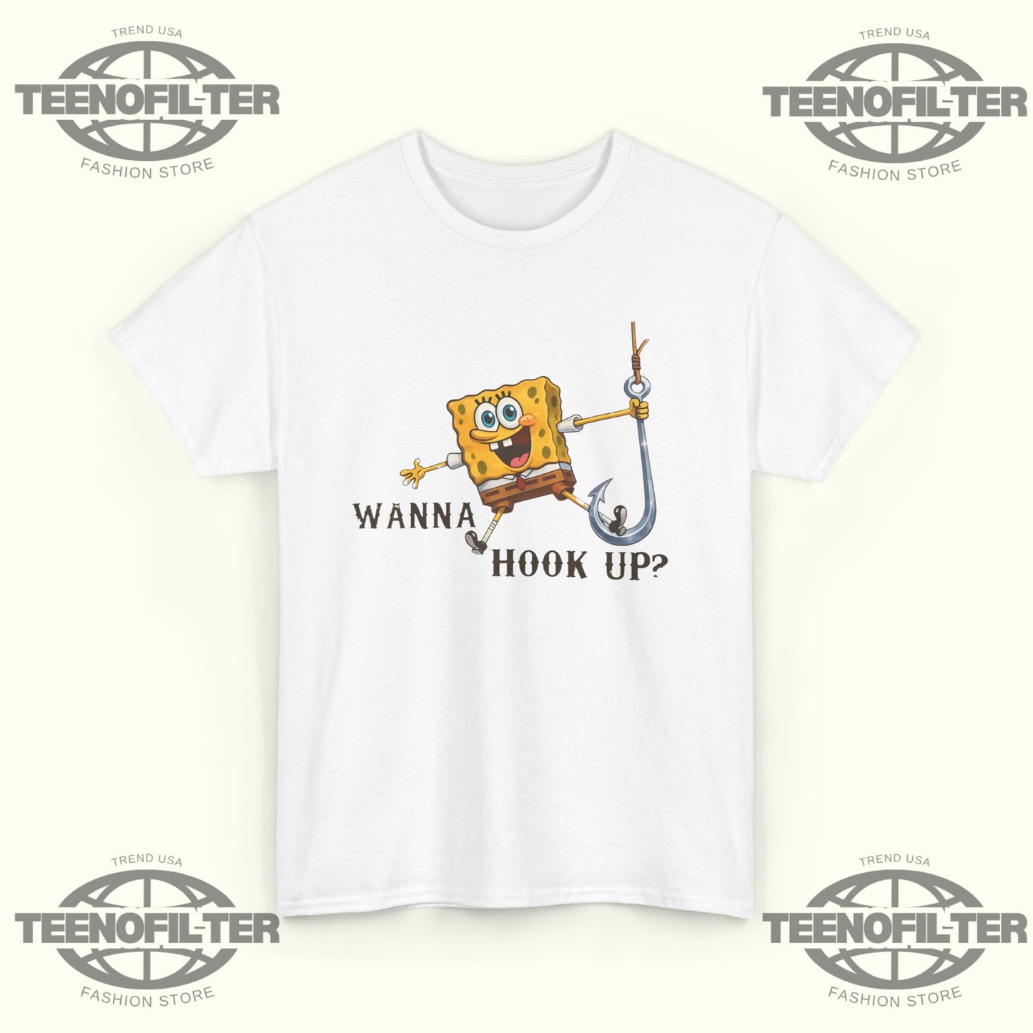 SpongeBob Wanna Hook Up T-Shirt - Tee No Filter