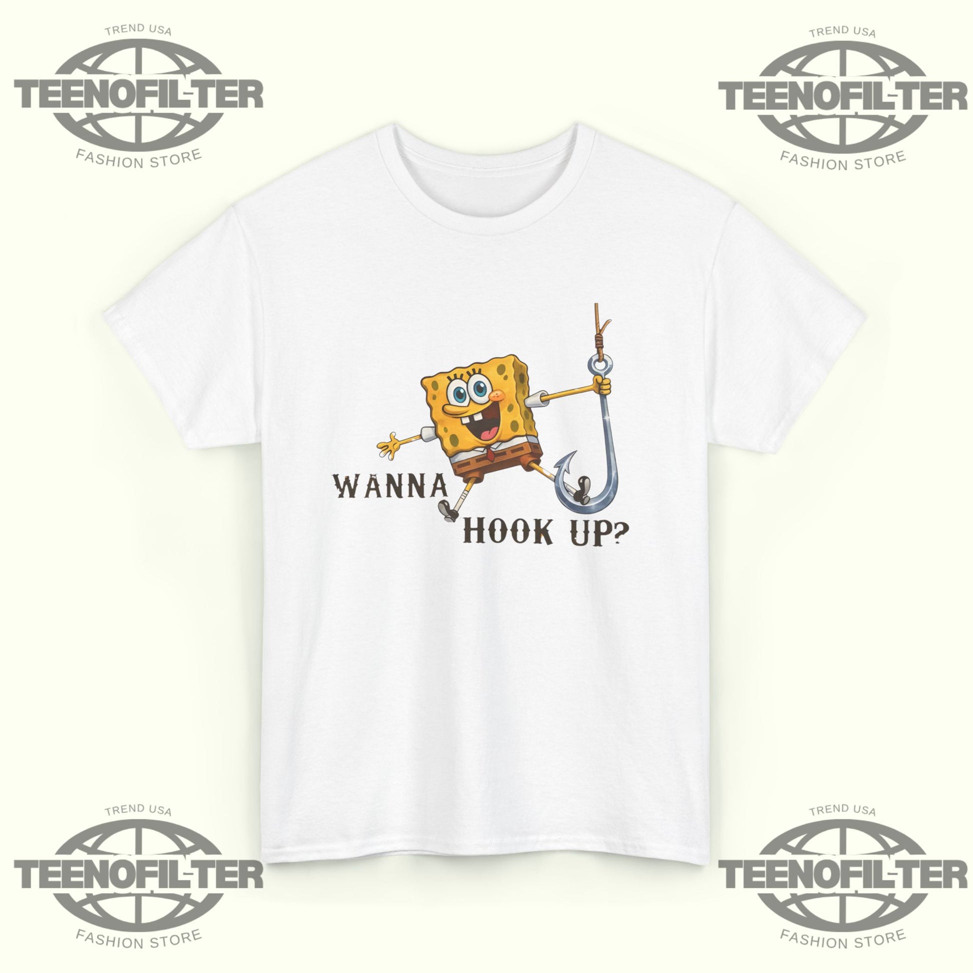 SpongeBob Wanna Hook Up T-Shirt - Tee No Filter