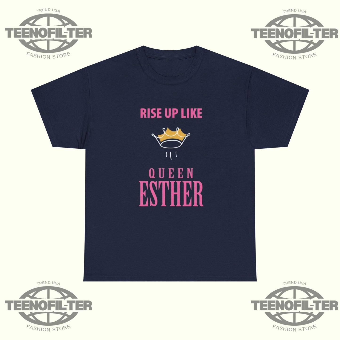 Rise Up Like Queen Esther T-Shirt – Inspirational Christian Faith Tee Printify
