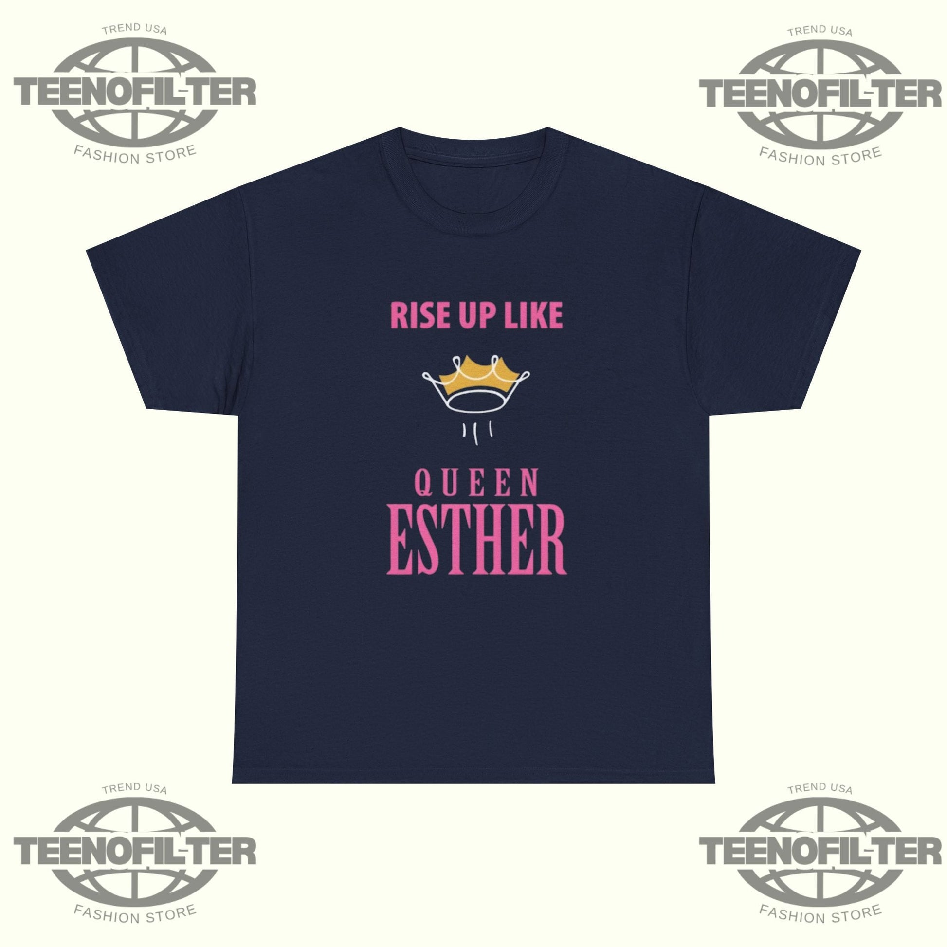 Rise Up Like Queen Esther T-Shirt – Inspirational Christian Faith Tee Printify