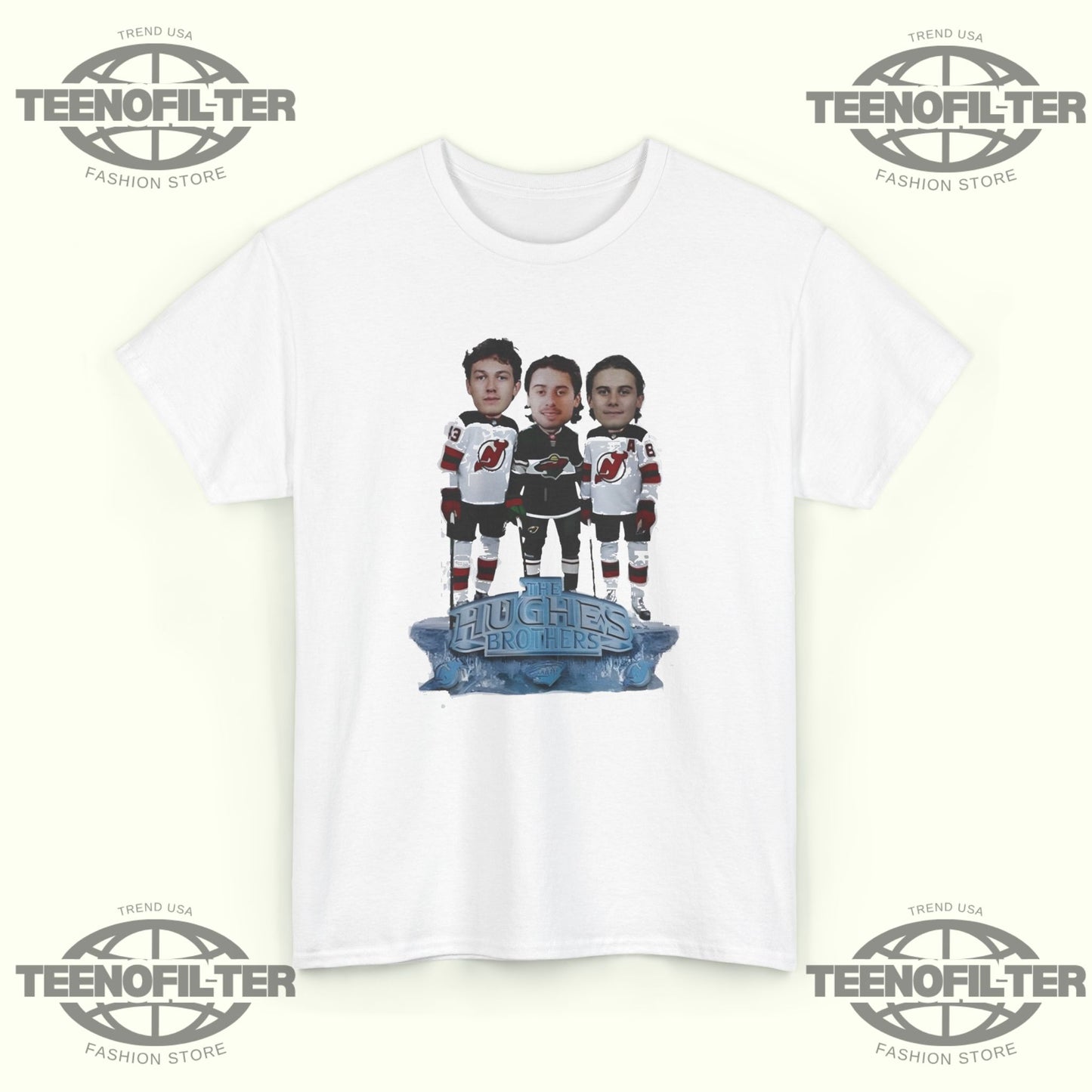 Jack Hughes Luke Hughes Quinn Hughes The Hughes Bowl caricature T-Shirt - Tee No Filter