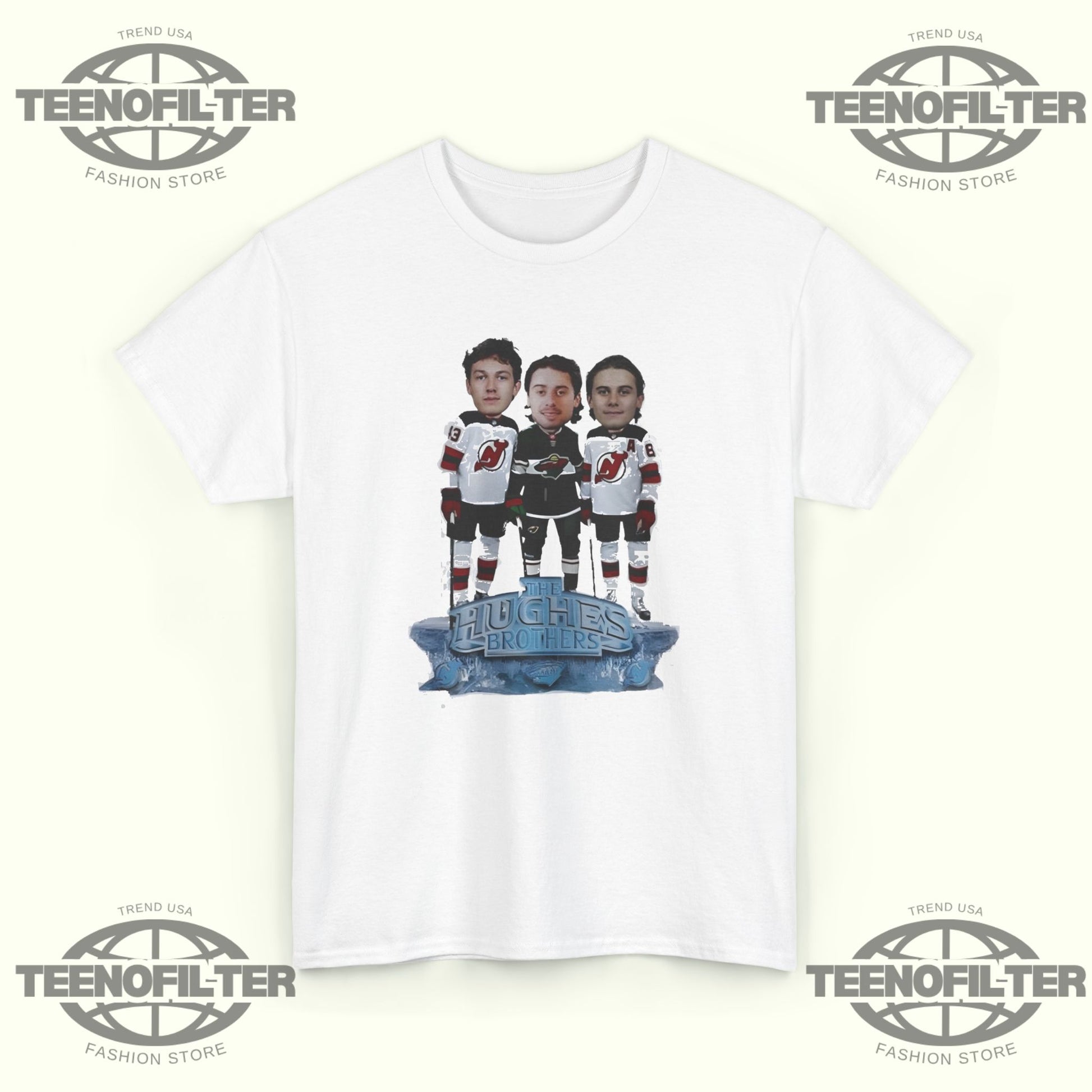 Jack Hughes Luke Hughes Quinn Hughes The Hughes Bowl caricature T-Shirt - Tee No Filter