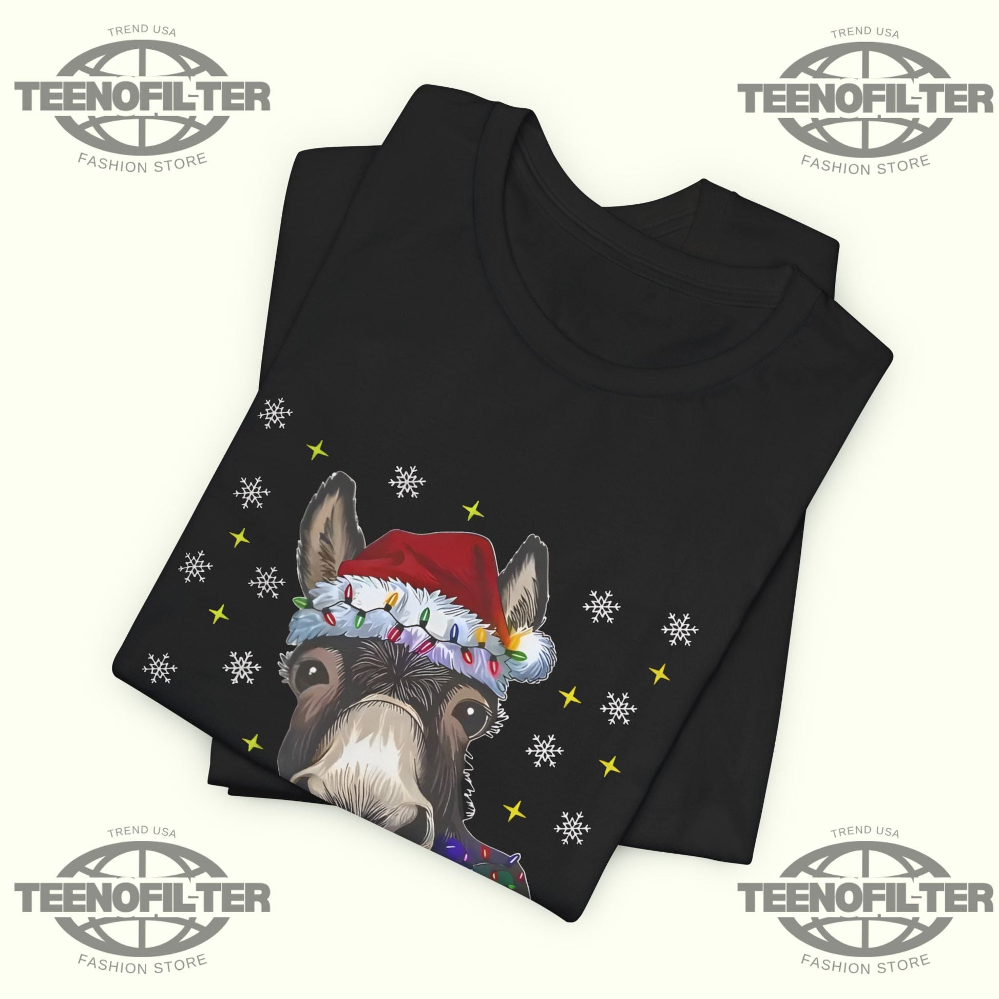 Merry KissMyAss Donkey T-shirt Printify