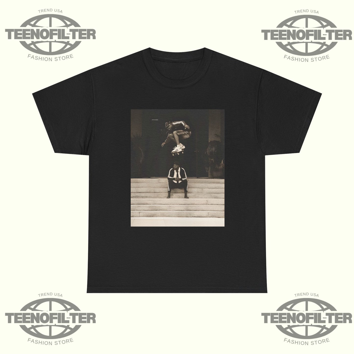 Bad MFs Tyshawn & Samuel L. T‑Shirt — High‑Contrast Ollie Over Serenity Photo Graphic Tee - Tee No Filter