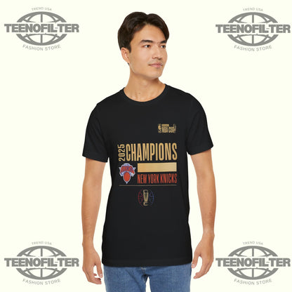New York Knicks 2025 NBA Cup Champions T-Shirt Printify