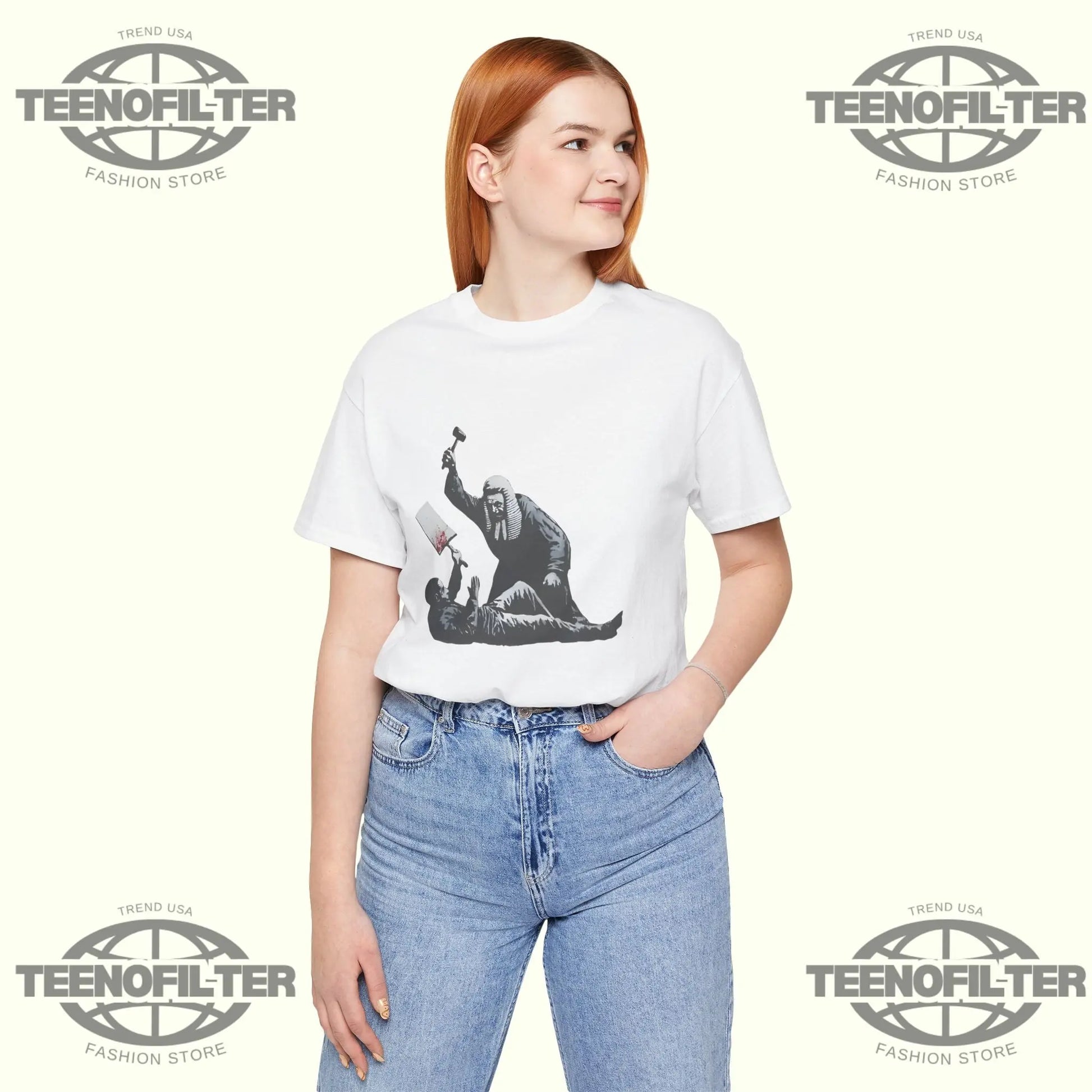 Banksy Royal Courts Of Justice Mural T-Shirt Printify