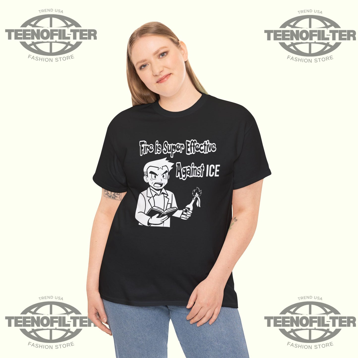 Fire Is Super Effective Against ICE T-Shirt - Tee No Filter