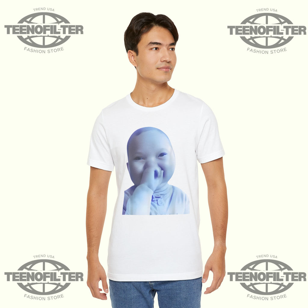 AI Baby Holding Laugh Meme Viral Trend T-Shirt