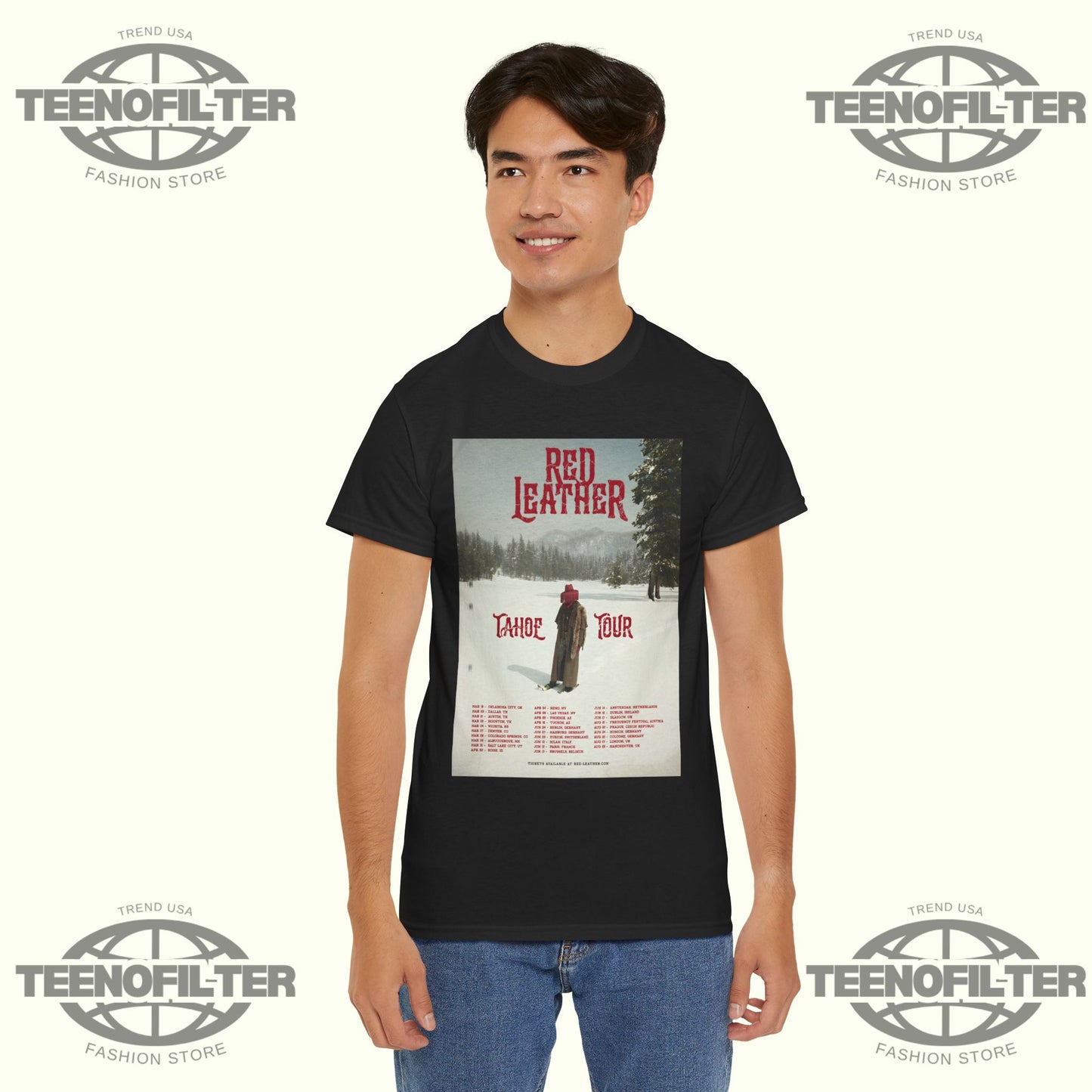 Red Leather Tahoe World Tour 2026 T‑Shirt - Tee No Filter