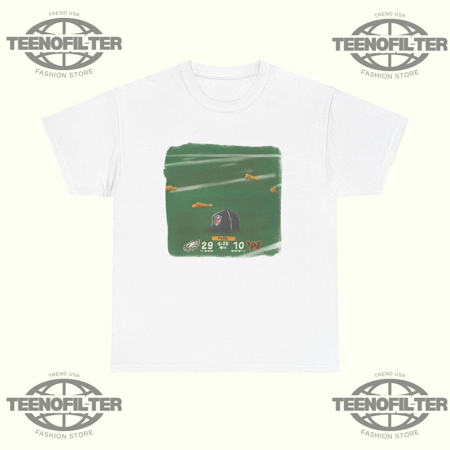 Eagles vs Commanders Hat On The Field T-shirt Printify