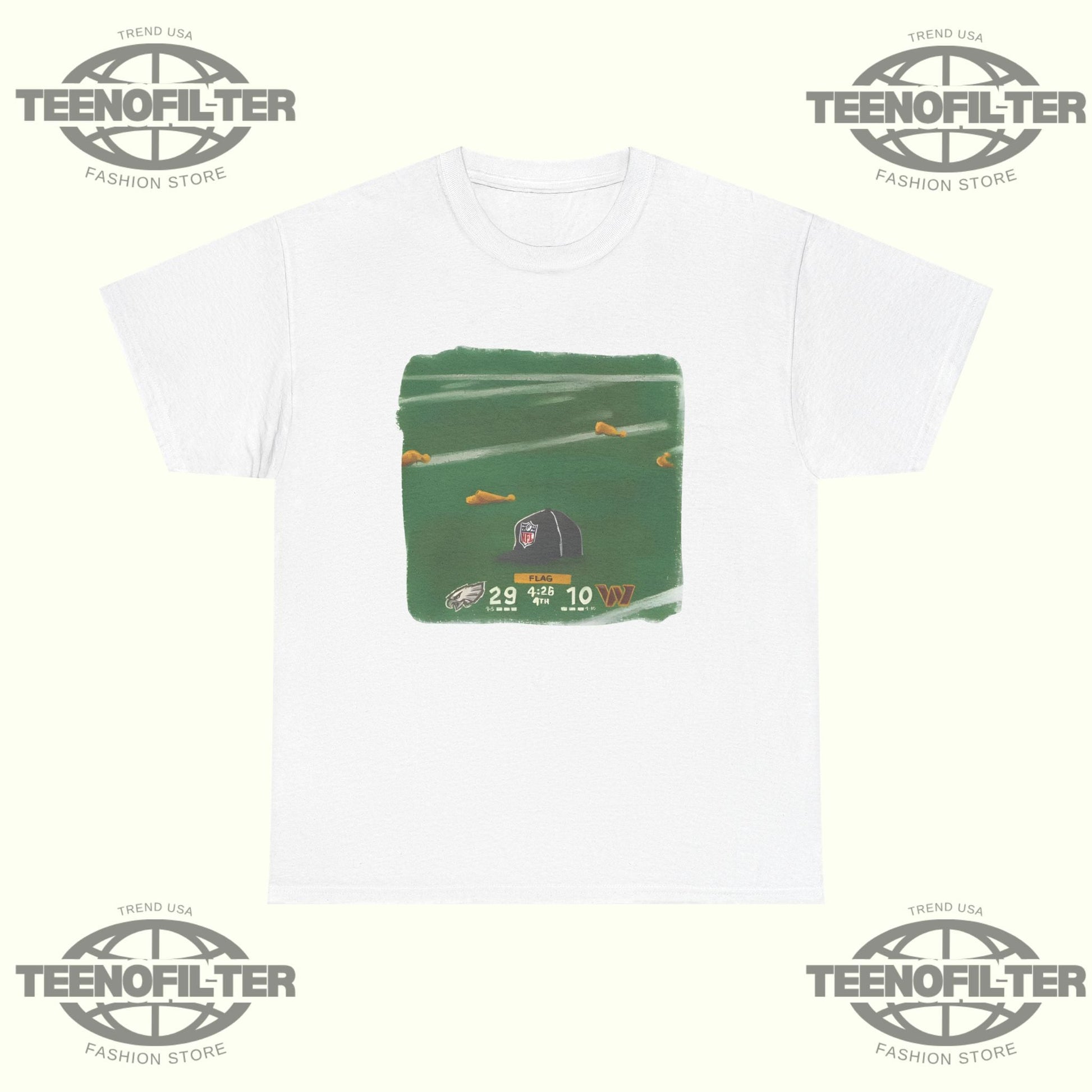 Eagles vs Commanders Hat On The Field T-shirt Printify