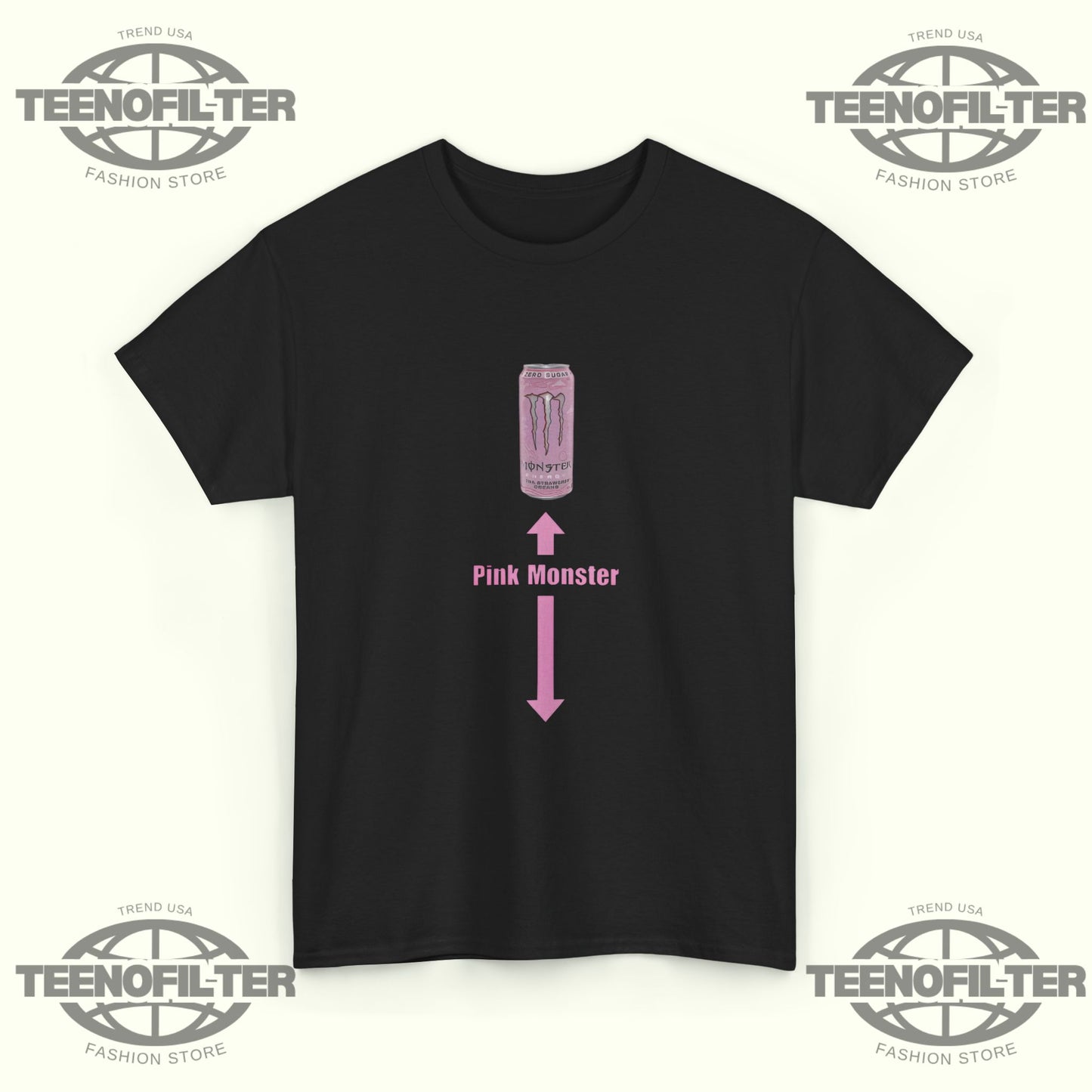 Pink Monster Energy Drink T-shirt - Tee No Filter