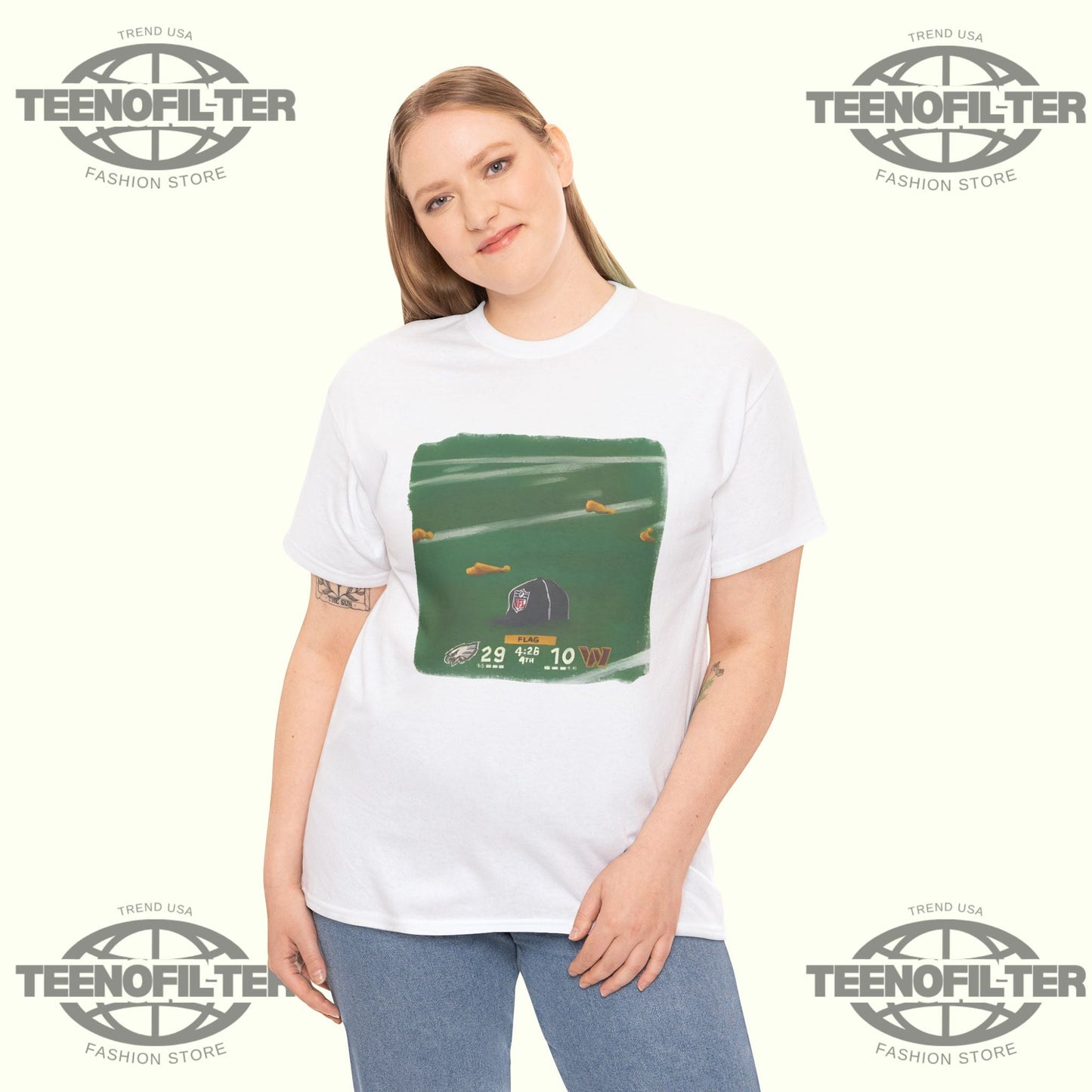Eagles vs Commanders Hat On The Field T-shirt Printify