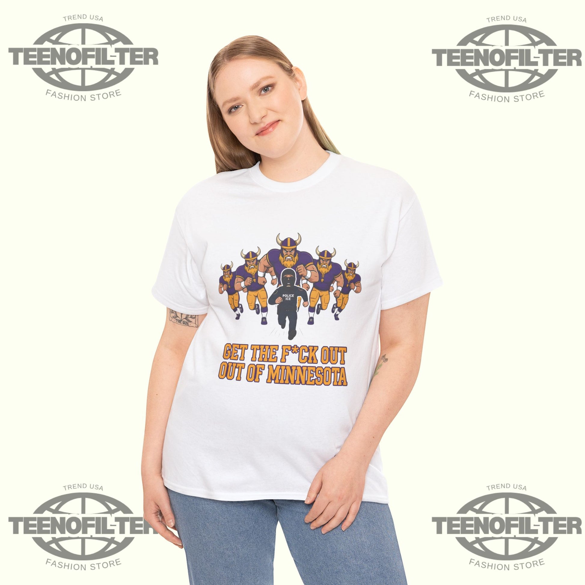ICE Get The F*ck Out Of Minnesota T-Shirt - Tee No Filter