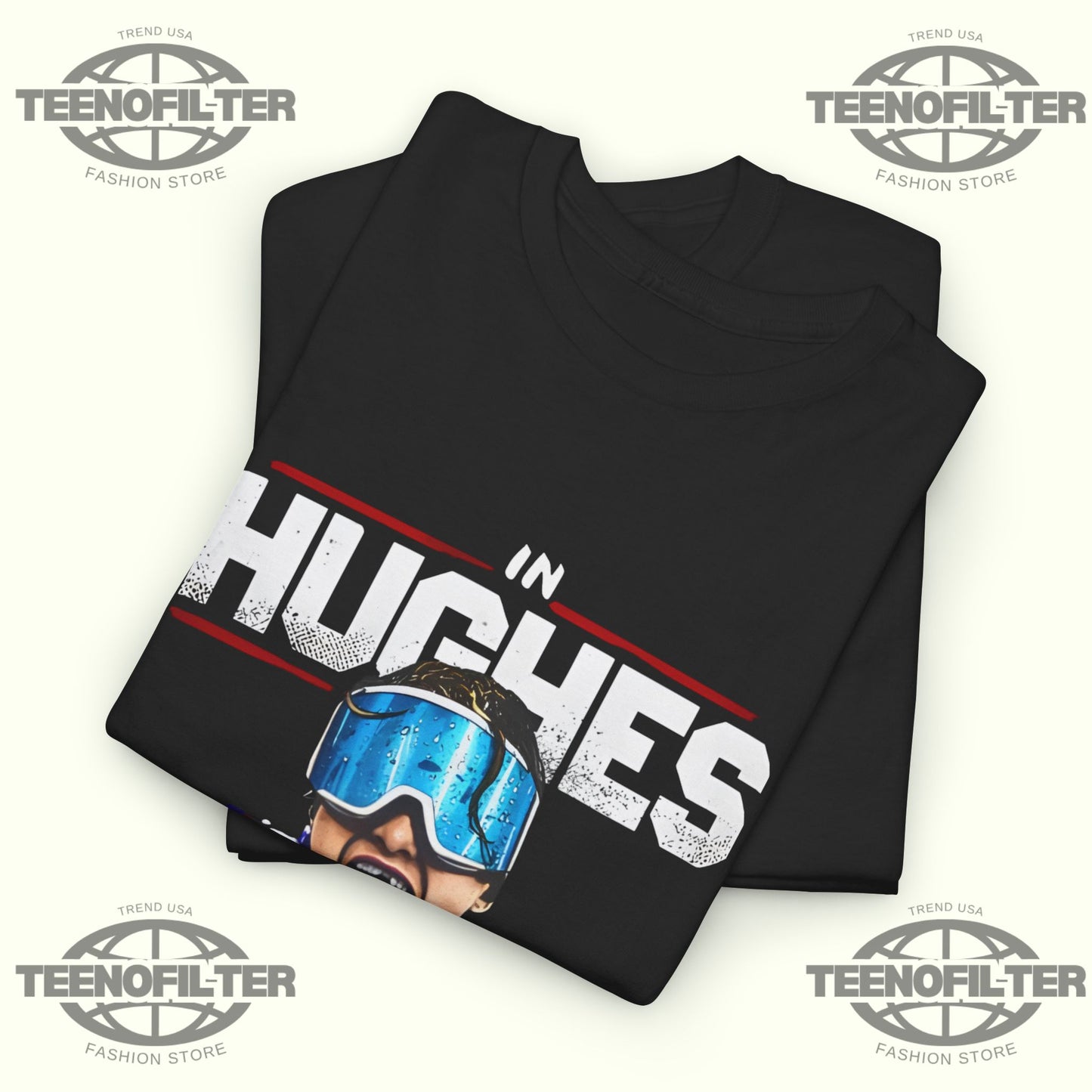 In Hughes We Trust T-Shirt – Bold Tribute to America’s Hockey Phenom - Tee No Filter