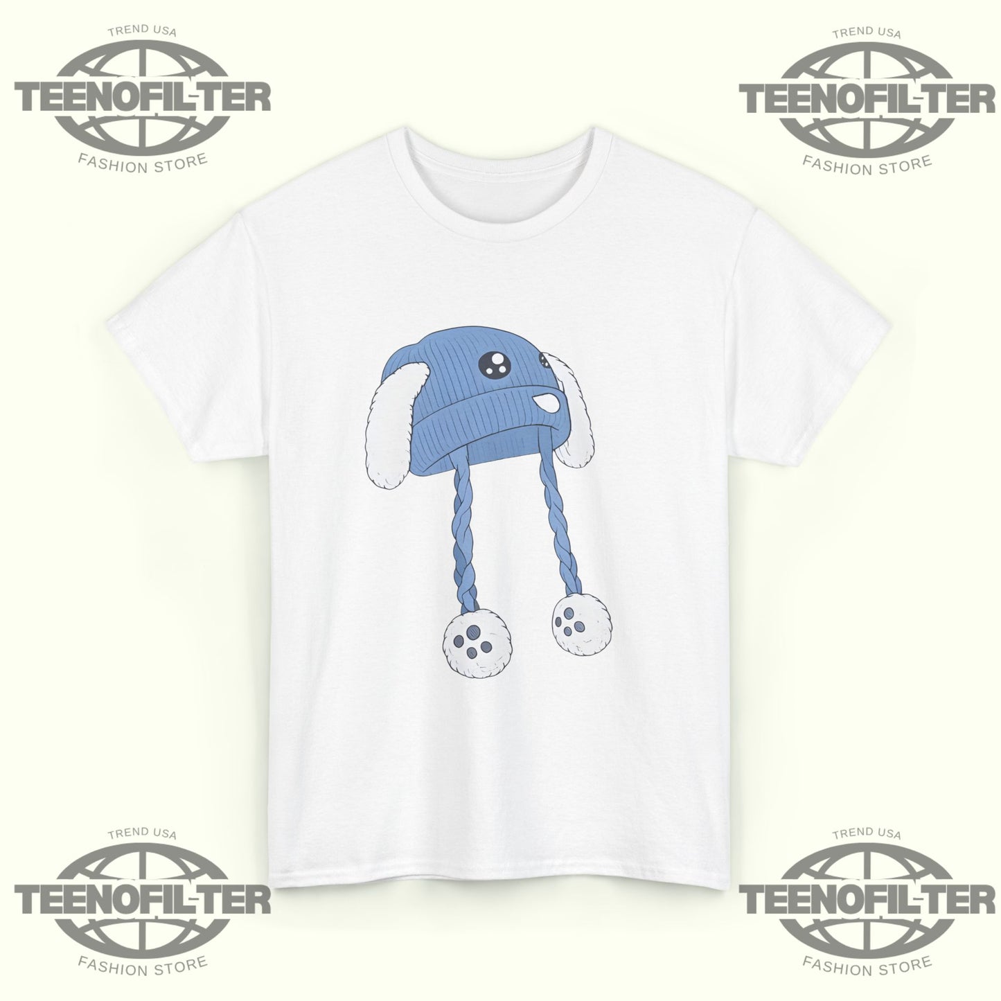 Anti Ice Chinga La Migra Blue Bunny Hat T-Shirt - Tee No Filter