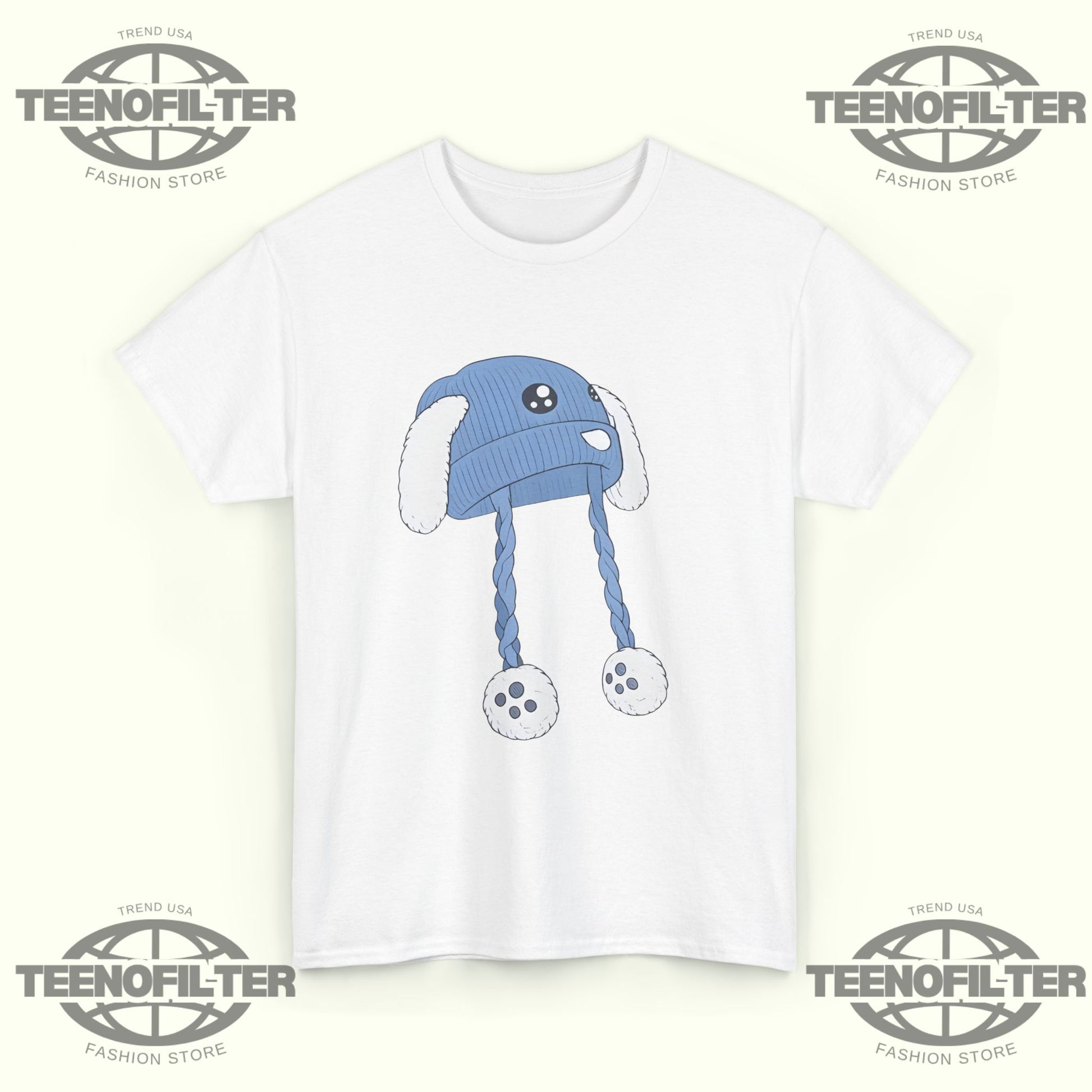 Anti Ice Chinga La Migra Blue Bunny Hat T-Shirt - Tee No Filter