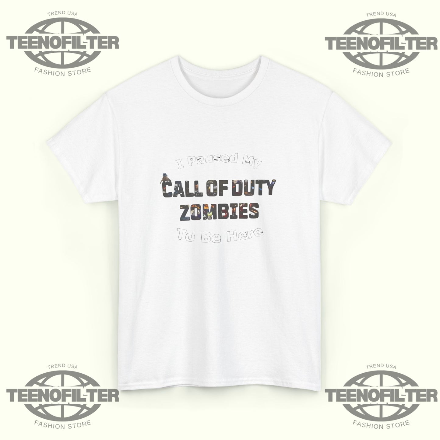 I Paused My Call of Duty Zombies To Be Here T-Shirt – Funny Gamer Tee for Hardcore COD Zombie Mode Fans - Tee No Filter