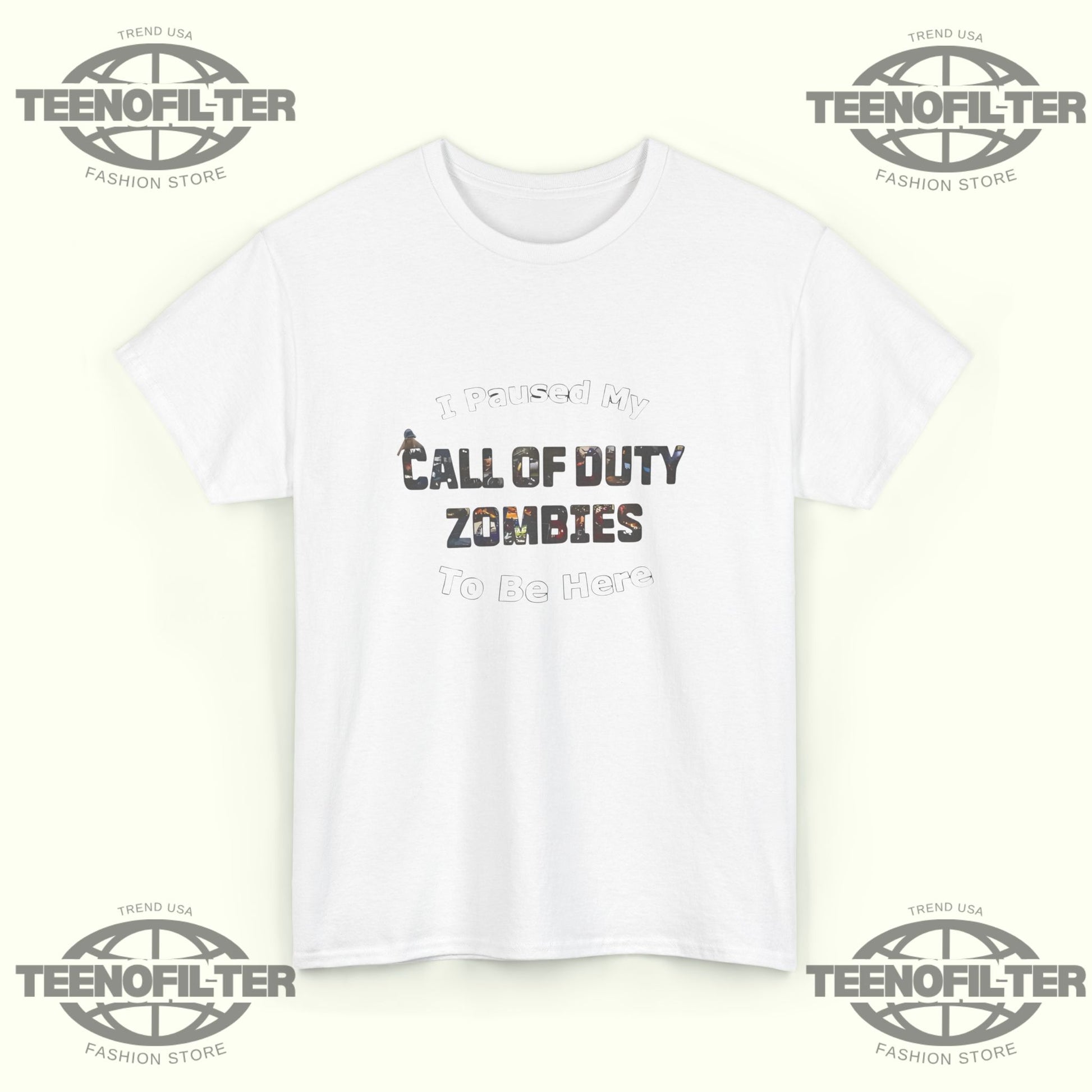 I Paused My Call of Duty Zombies To Be Here T-Shirt – Funny Gamer Tee for Hardcore COD Zombie Mode Fans - Tee No Filter