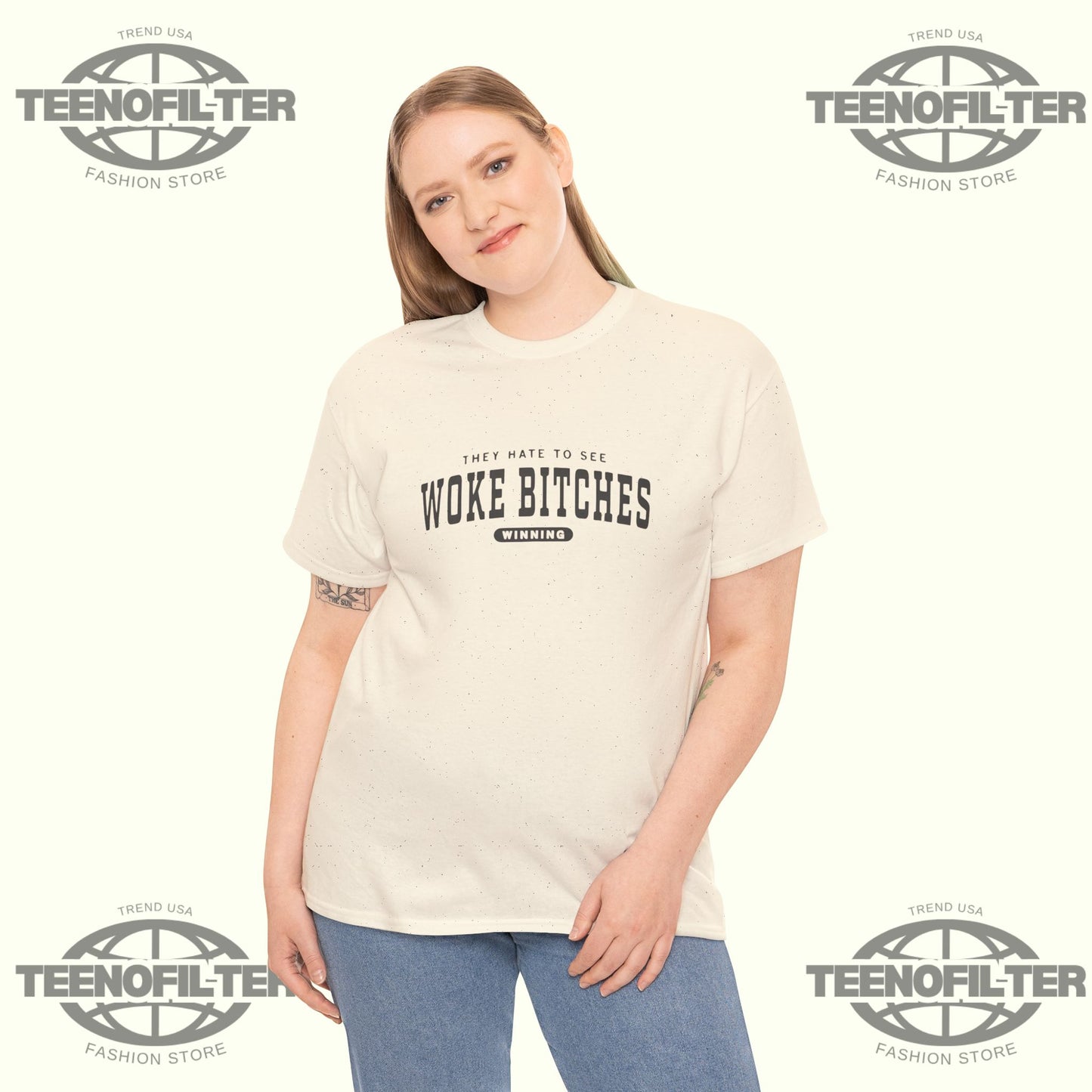 Woke Bitches Ringer T-Shirt - Tee No Filter
