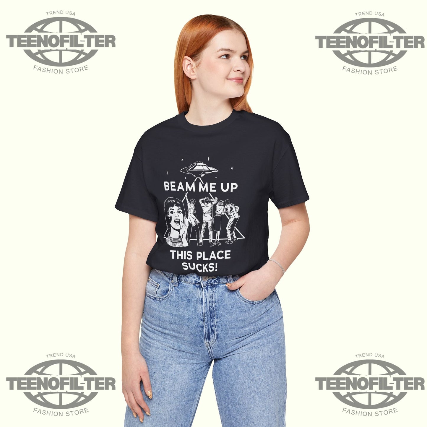 Beam Me Up This Place Sucks T-Shirt Printify