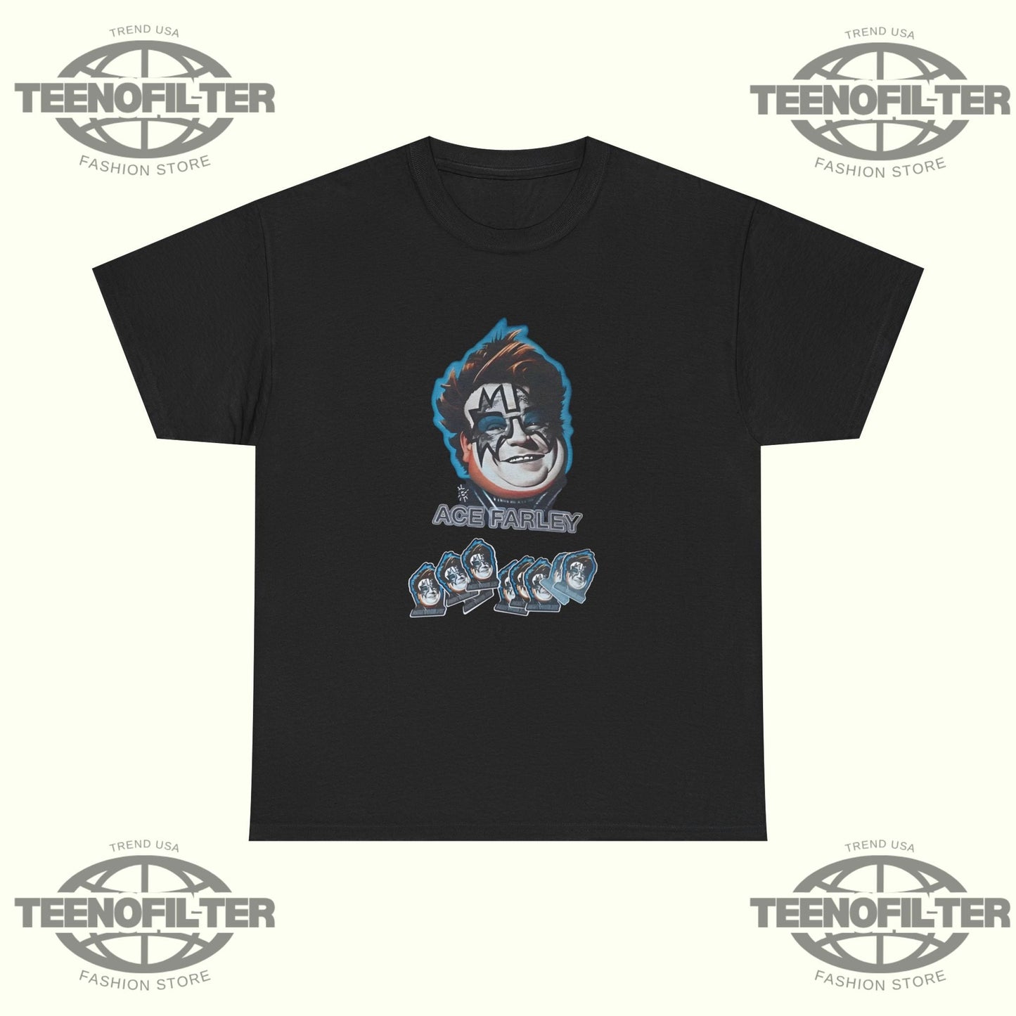 Funny Fat Ace Frehley KISS Legend T-Shirt – Tee for Rock Fans Who Love Iconic Guitar Gods Printify