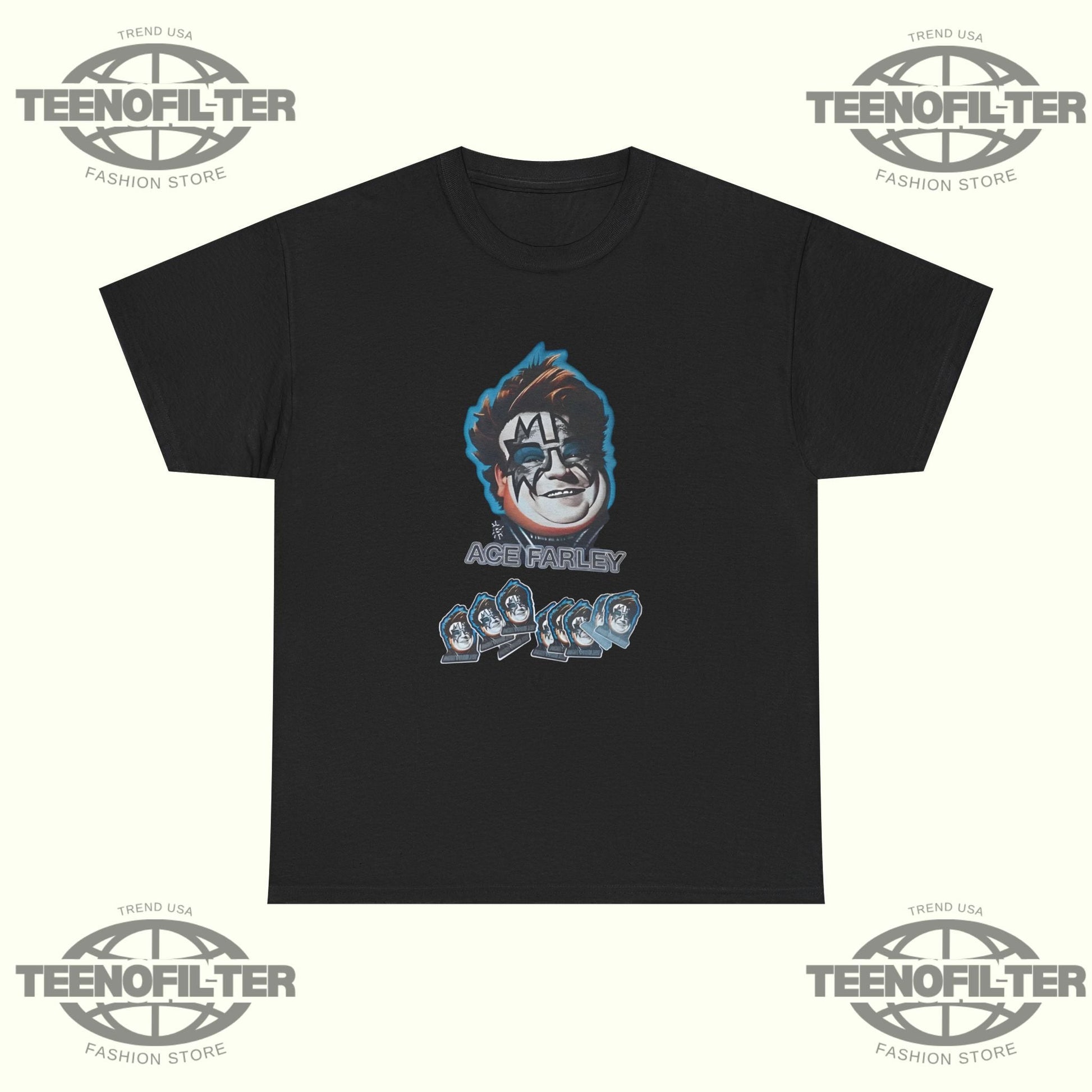 Funny Fat Ace Frehley KISS Legend T-Shirt – Tee for Rock Fans Who Love Iconic Guitar Gods Printify
