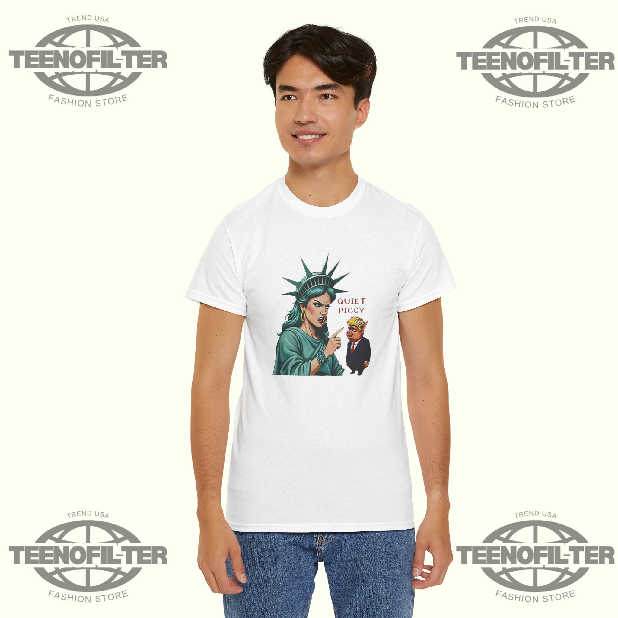 Statue of Liberty Quiet Piggy Trump T-Shirt