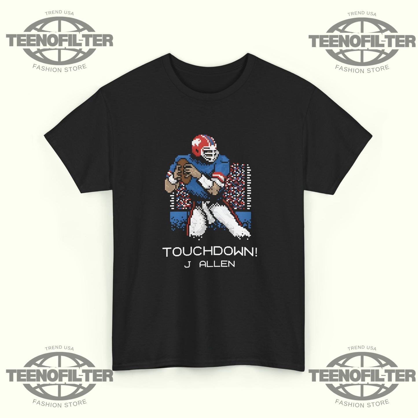 Most Valuable Pixels Touchdown J Allen T-Shirt – Viral Pixel Art Tribute to a Buffalo Bills Icon Printify