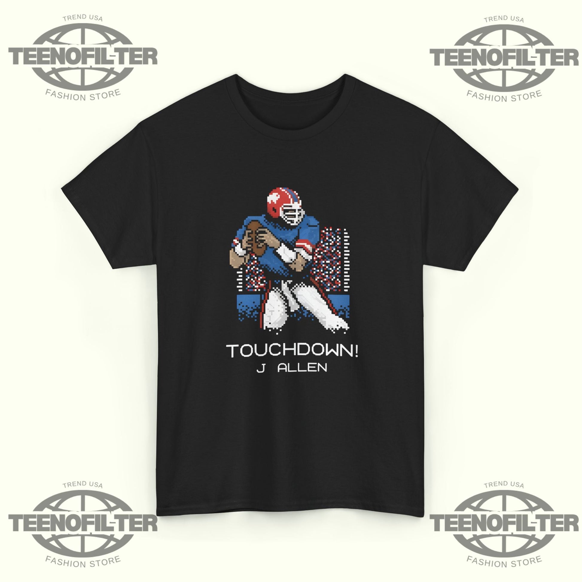 Most Valuable Pixels Touchdown J Allen T-Shirt – Viral Pixel Art Tribute to a Buffalo Bills Icon Printify