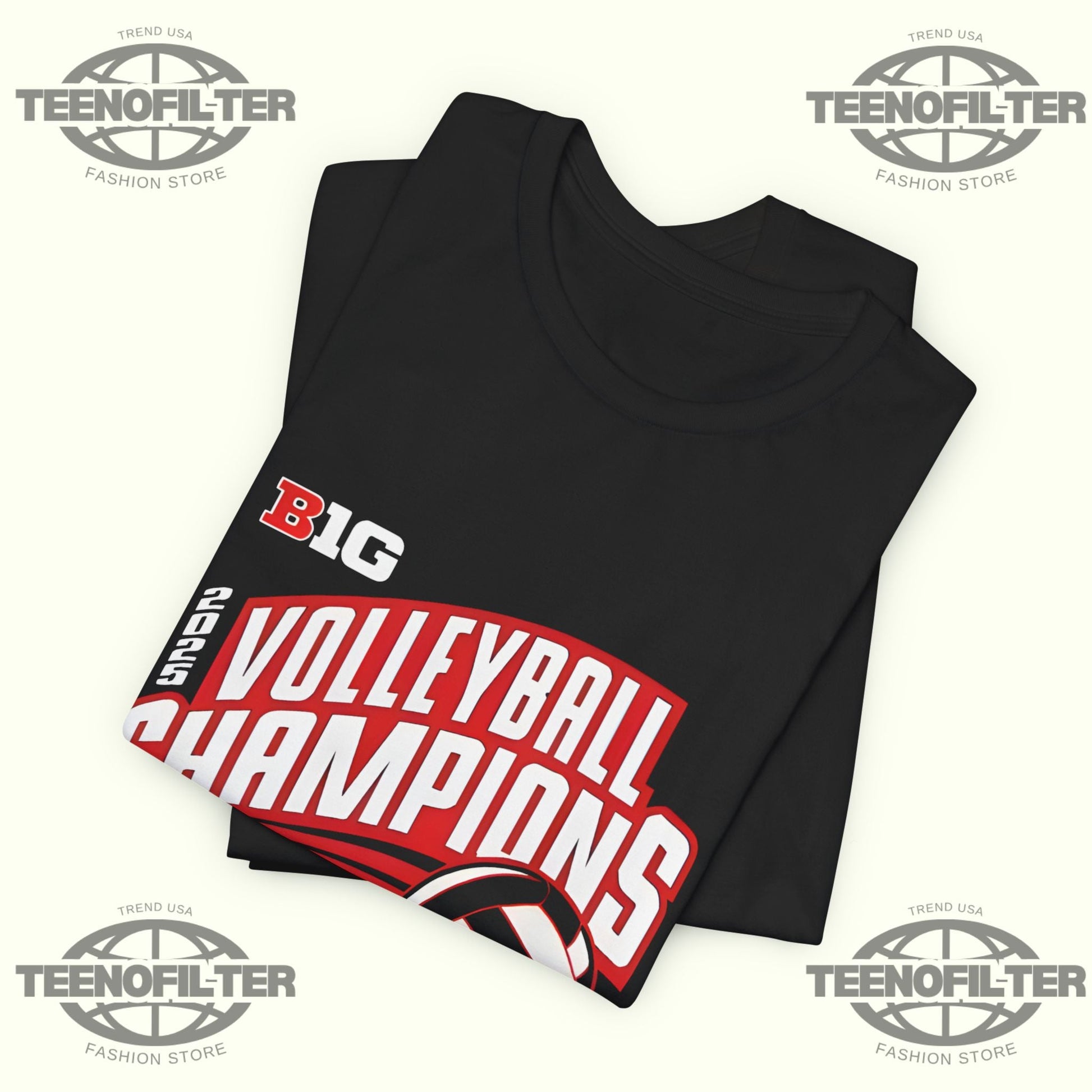 Nebraska Huskers Volleyball Champions 2025 T-Shirt Printify