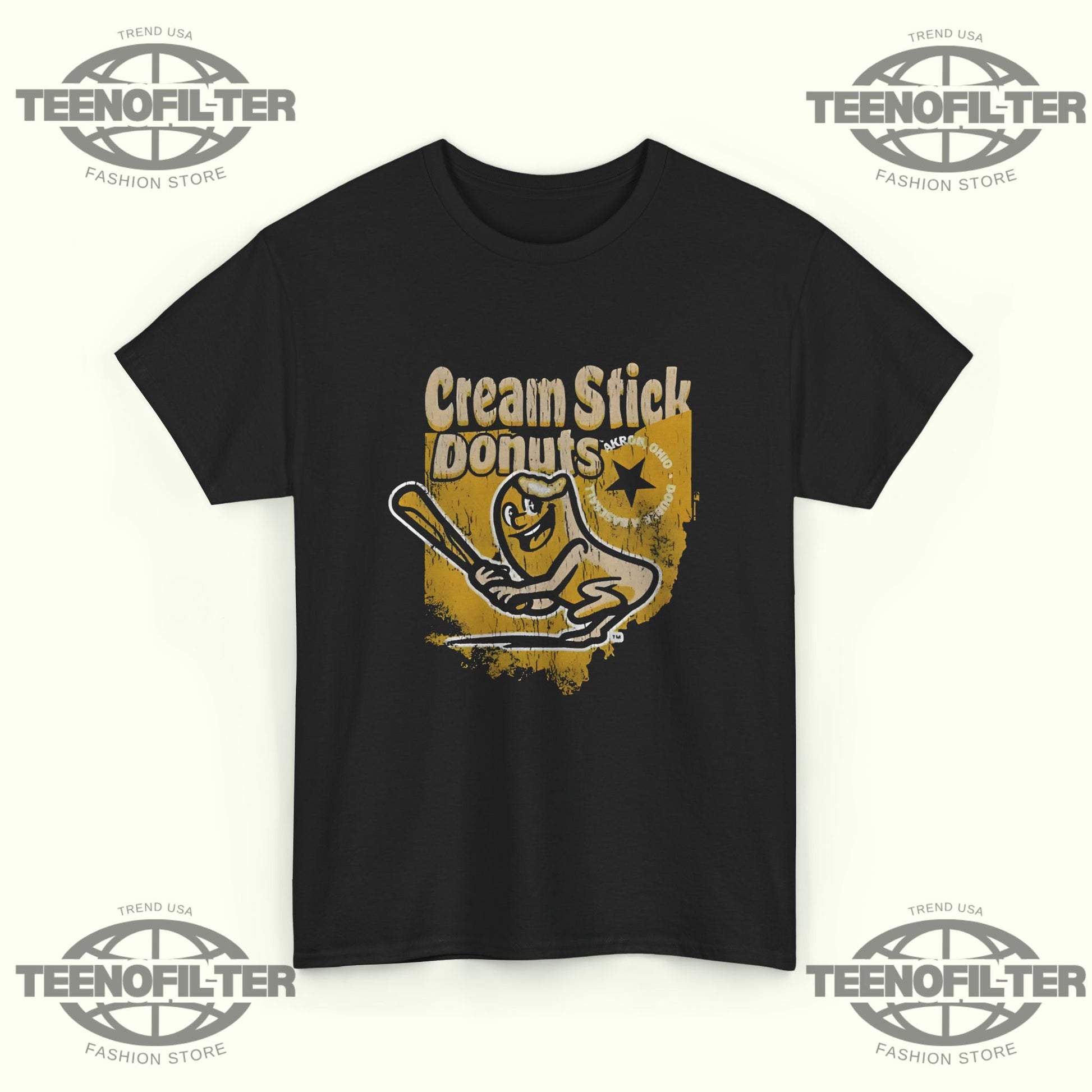 Cream Stick Donuts Ohio T-Shirt - Tee No Filter