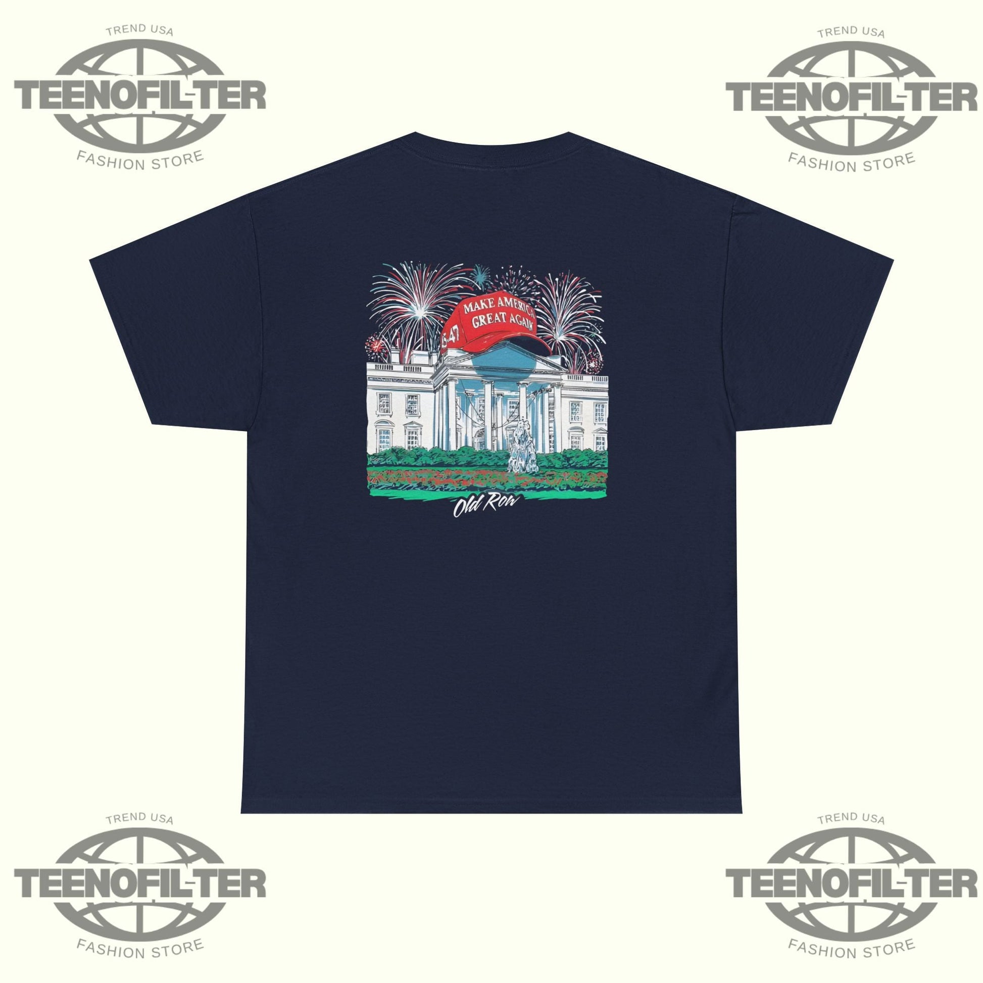 Trump 2024 White House Fireworks T-Shirt Printify