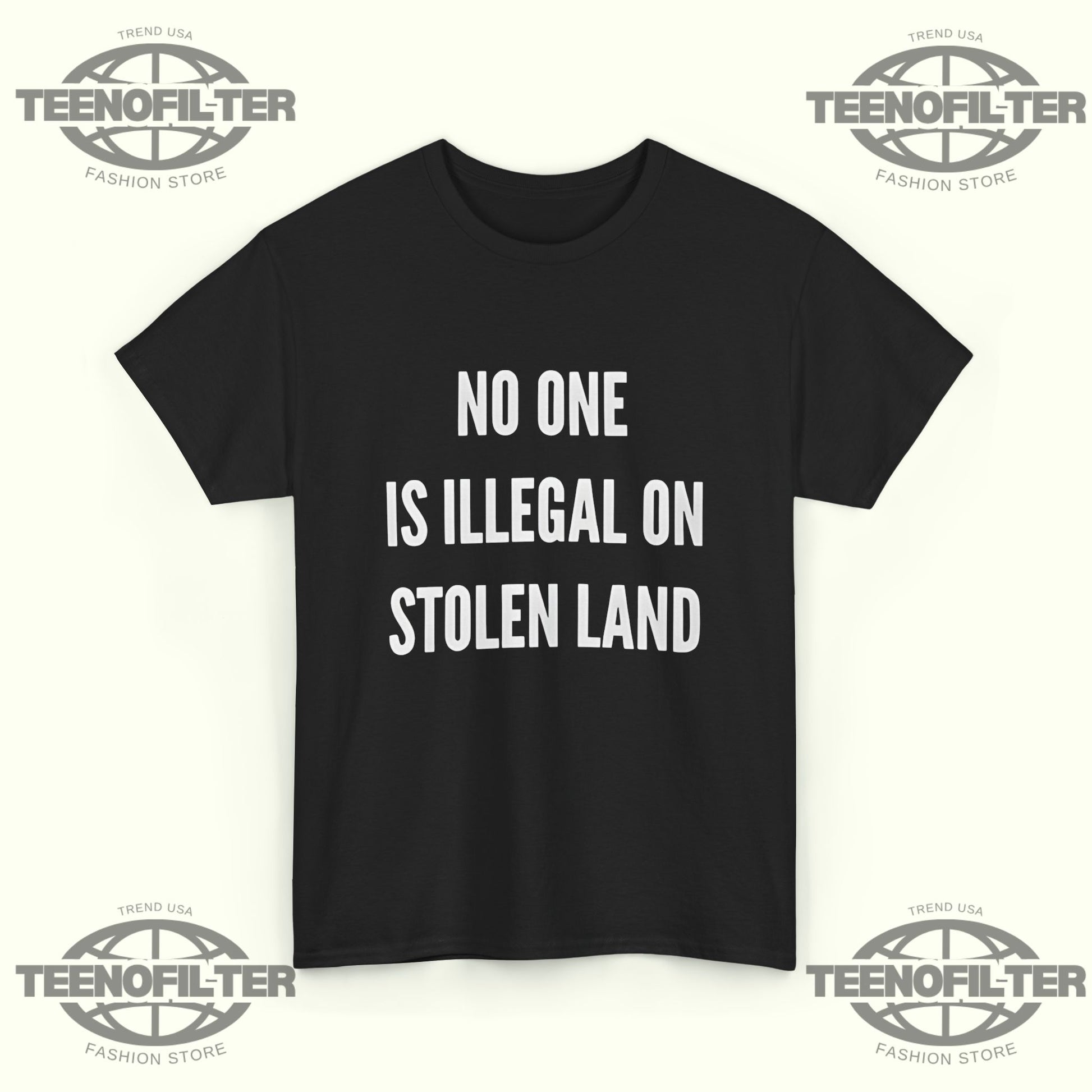 No One is Illegal on Stolen Land Fuck ICE T-Shirt – Tee for Activists & Social Justice Advocates - Tee No Filter