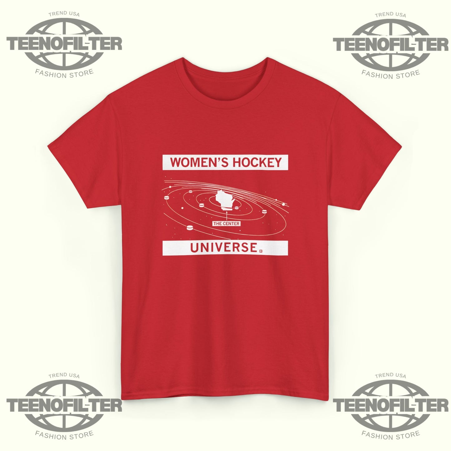 Women’s Hockey Universe T-Shirt – Wisconsin Women’s Hockey Pride Fan Tee - Tee No Filter