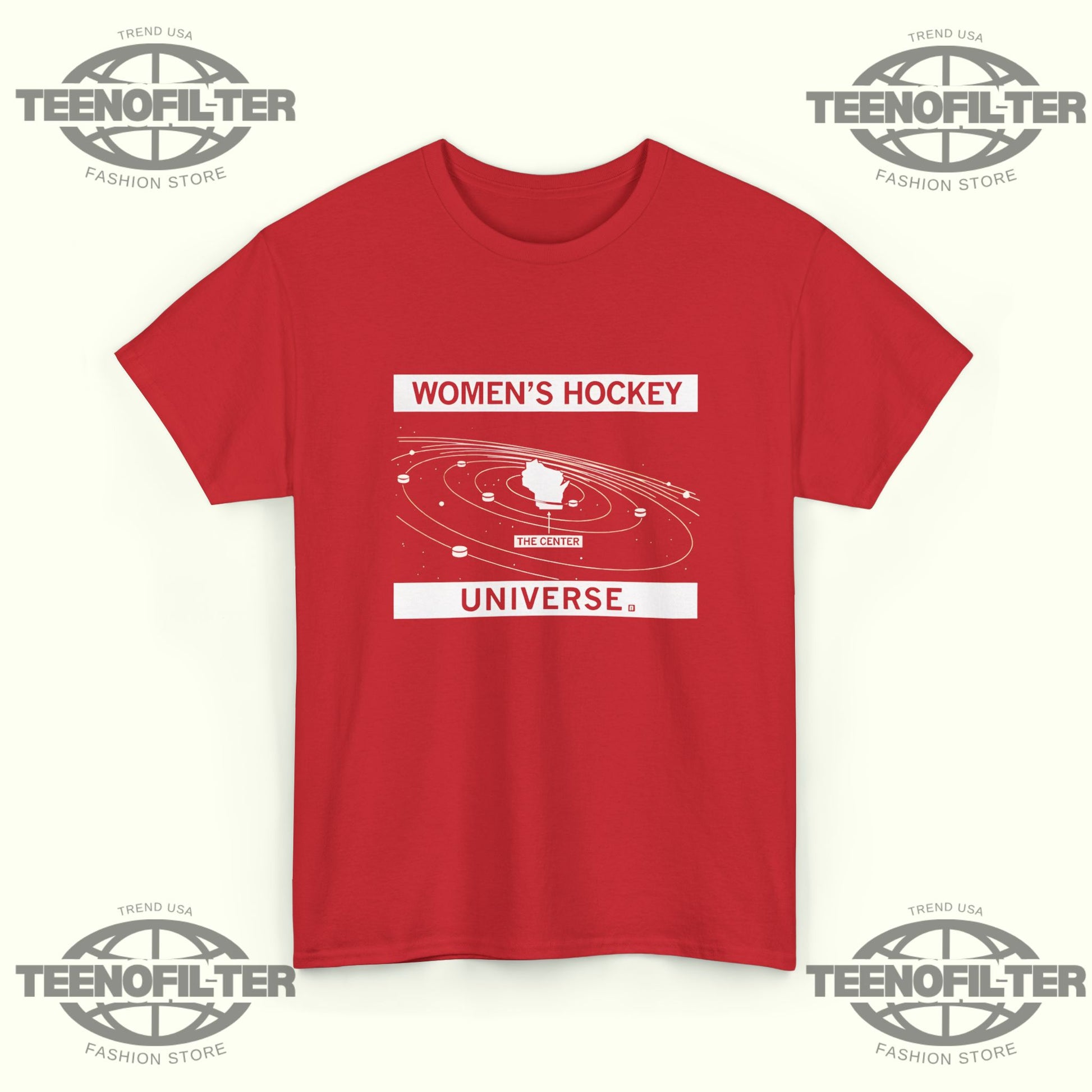 Women’s Hockey Universe T-Shirt – Wisconsin Women’s Hockey Pride Fan Tee - Tee No Filter