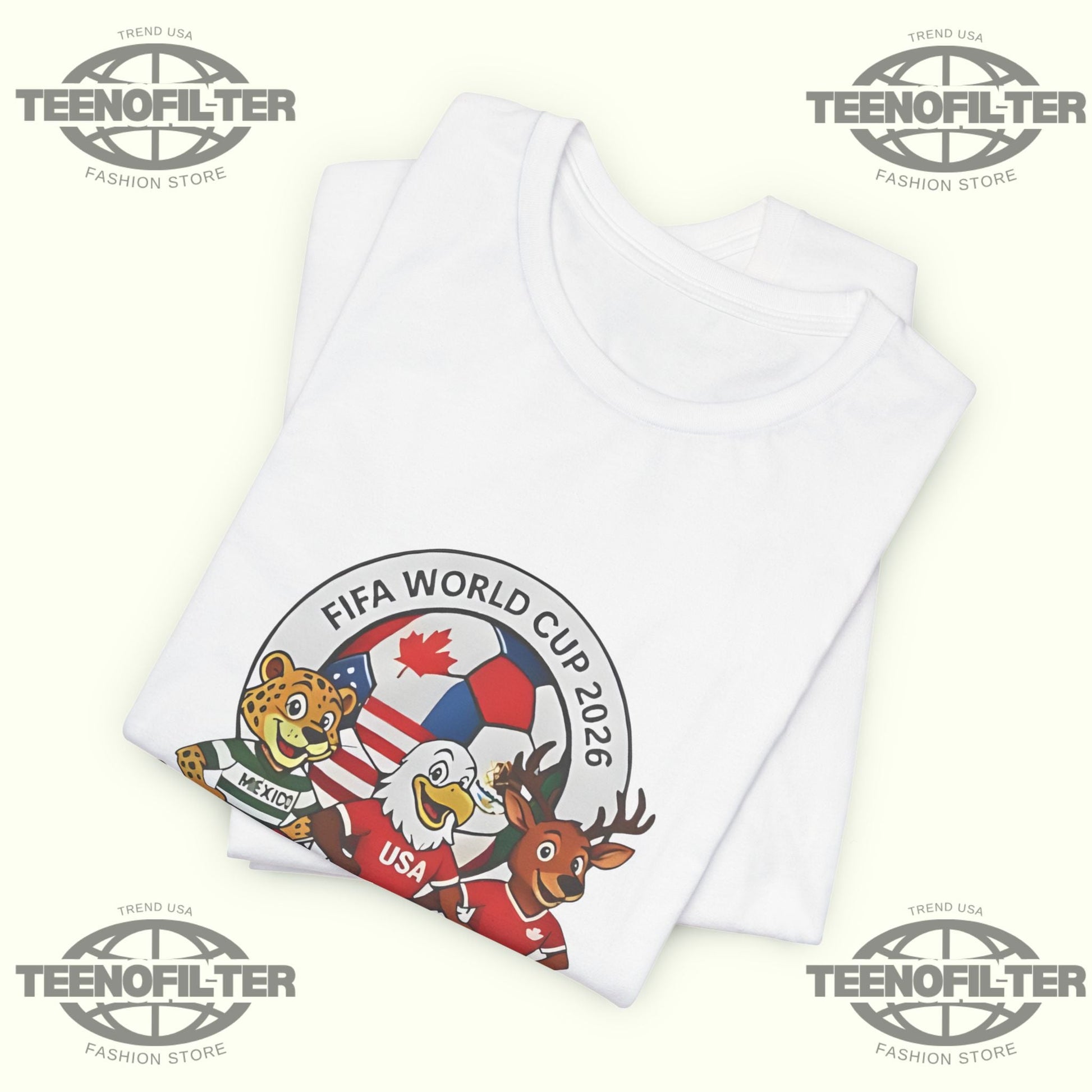 USA Soccer Mascots World Cup 2026 T-Shirt Printify