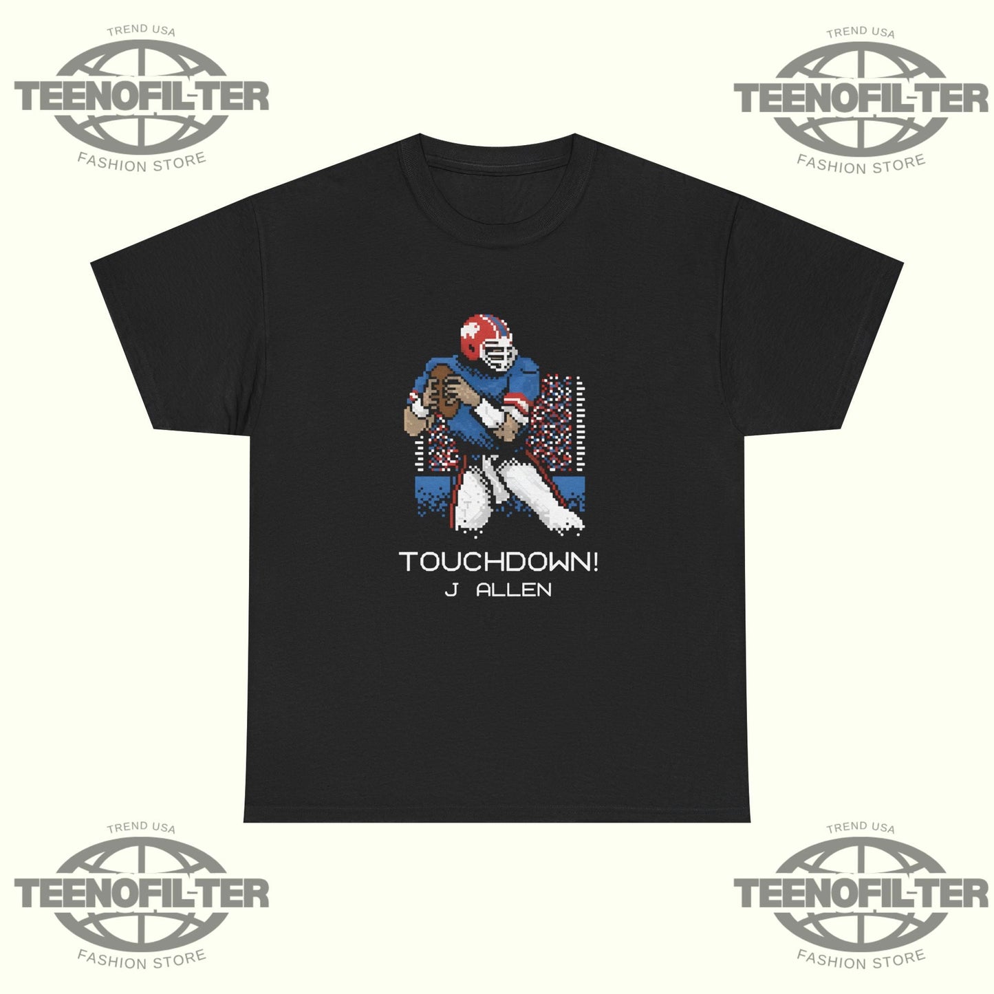 Most Valuable Pixels Touchdown J Allen T-Shirt – Viral Pixel Art Tribute to a Buffalo Bills Icon Printify