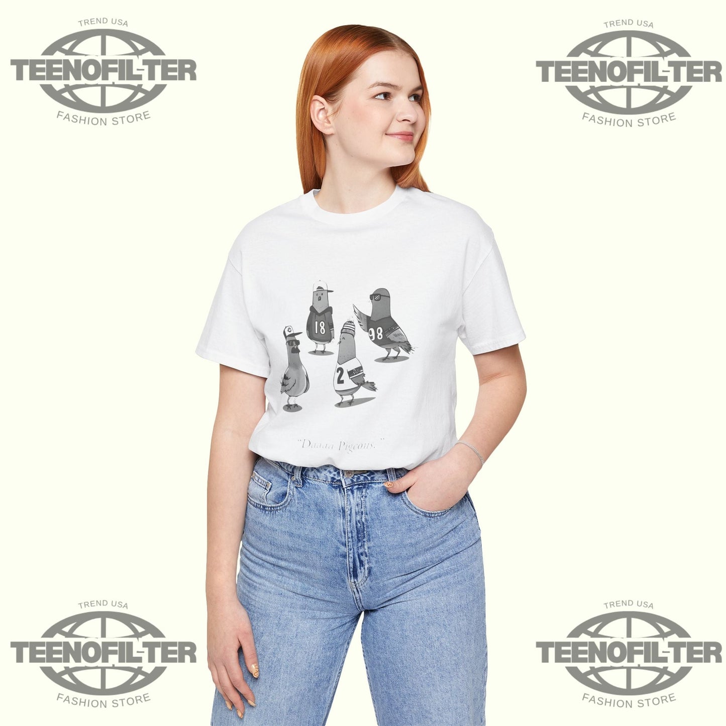 Chicago Bears Daaaa Pigeons T-Shirt Printify