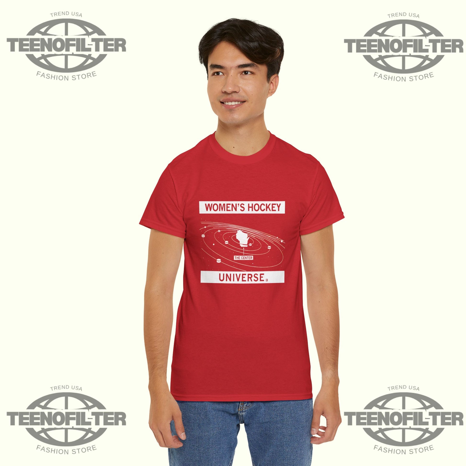 Women’s Hockey Universe T-Shirt – Wisconsin Women’s Hockey Pride Fan Tee - Tee No Filter