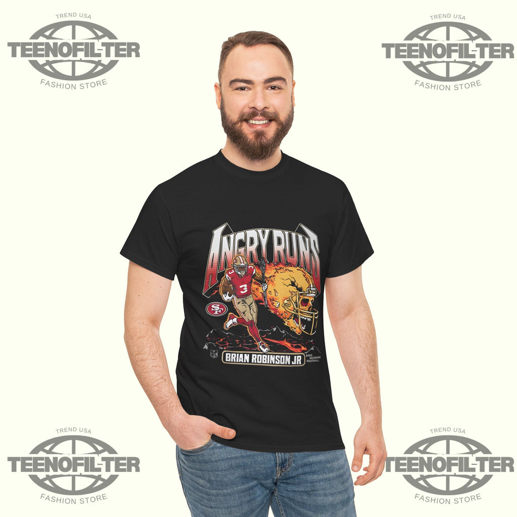 Angry Runs Brian Robinson Jr. Football T-shirt