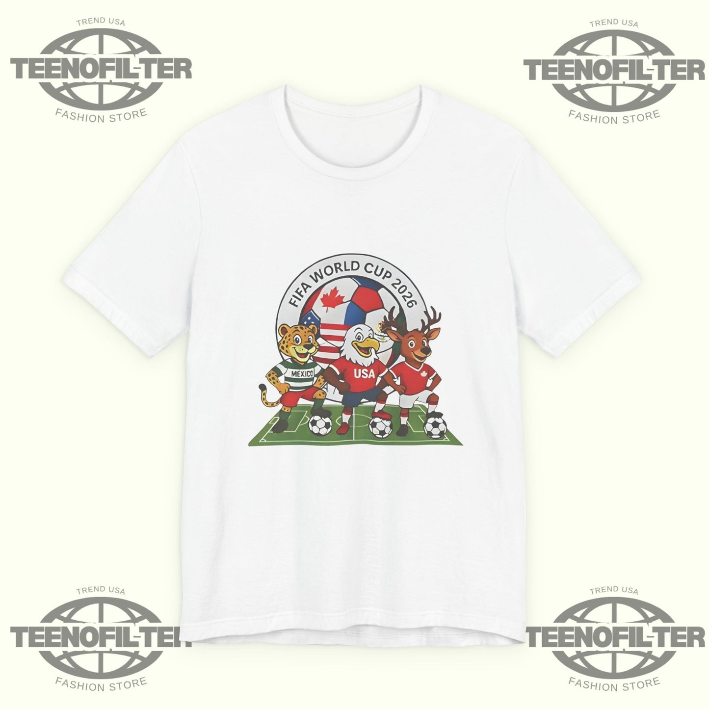 USA Soccer Mascots World Cup 2026 T-Shirt Printify