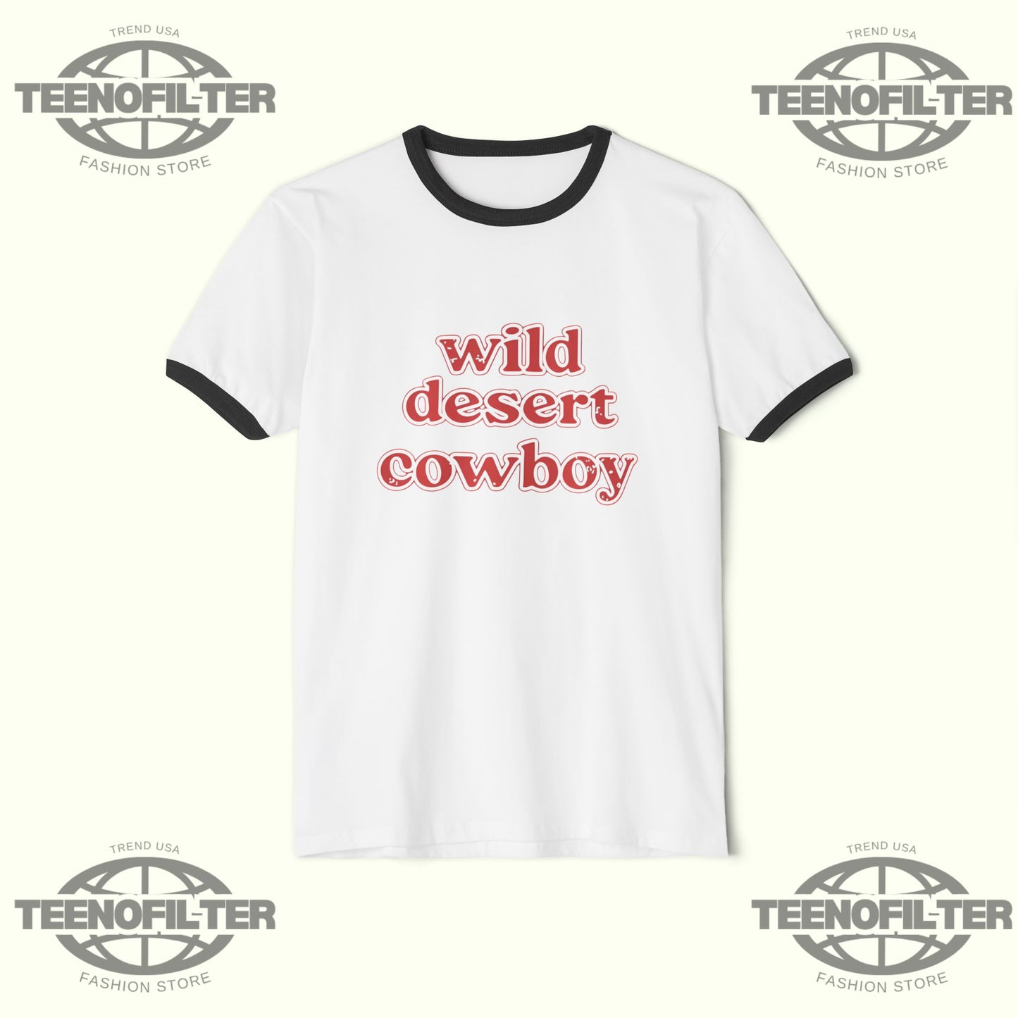 Wild Desert Cowboy Ringer T-Shirt - Tee No Filter