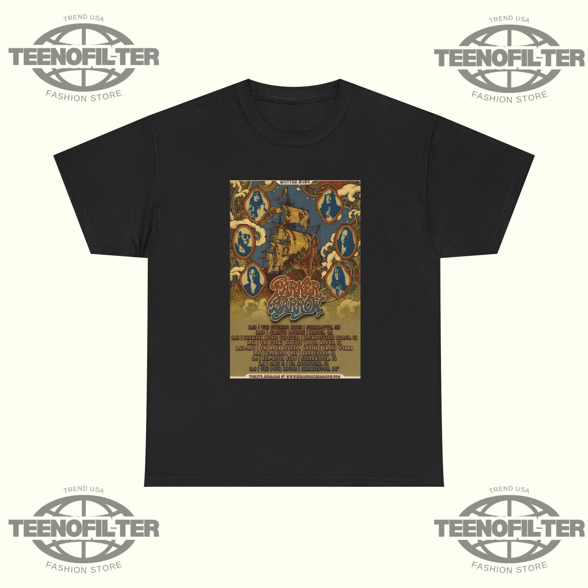 Parker Barrow Poster Winter Tour 26 T-Shirt - Tee No Filter