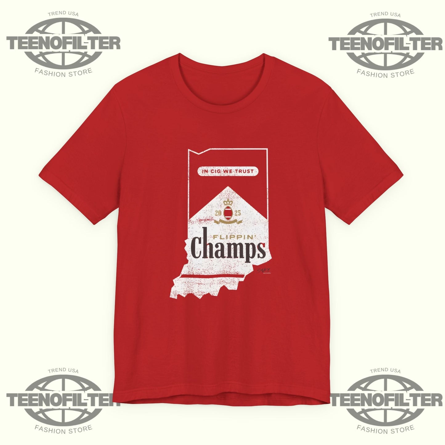 Flippin Champs Indiana College Football Fans T-Shirt Printify