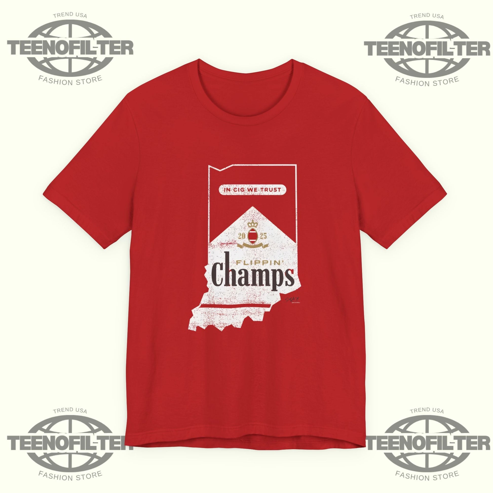 Flippin Champs Indiana College Football Fans T-Shirt Printify