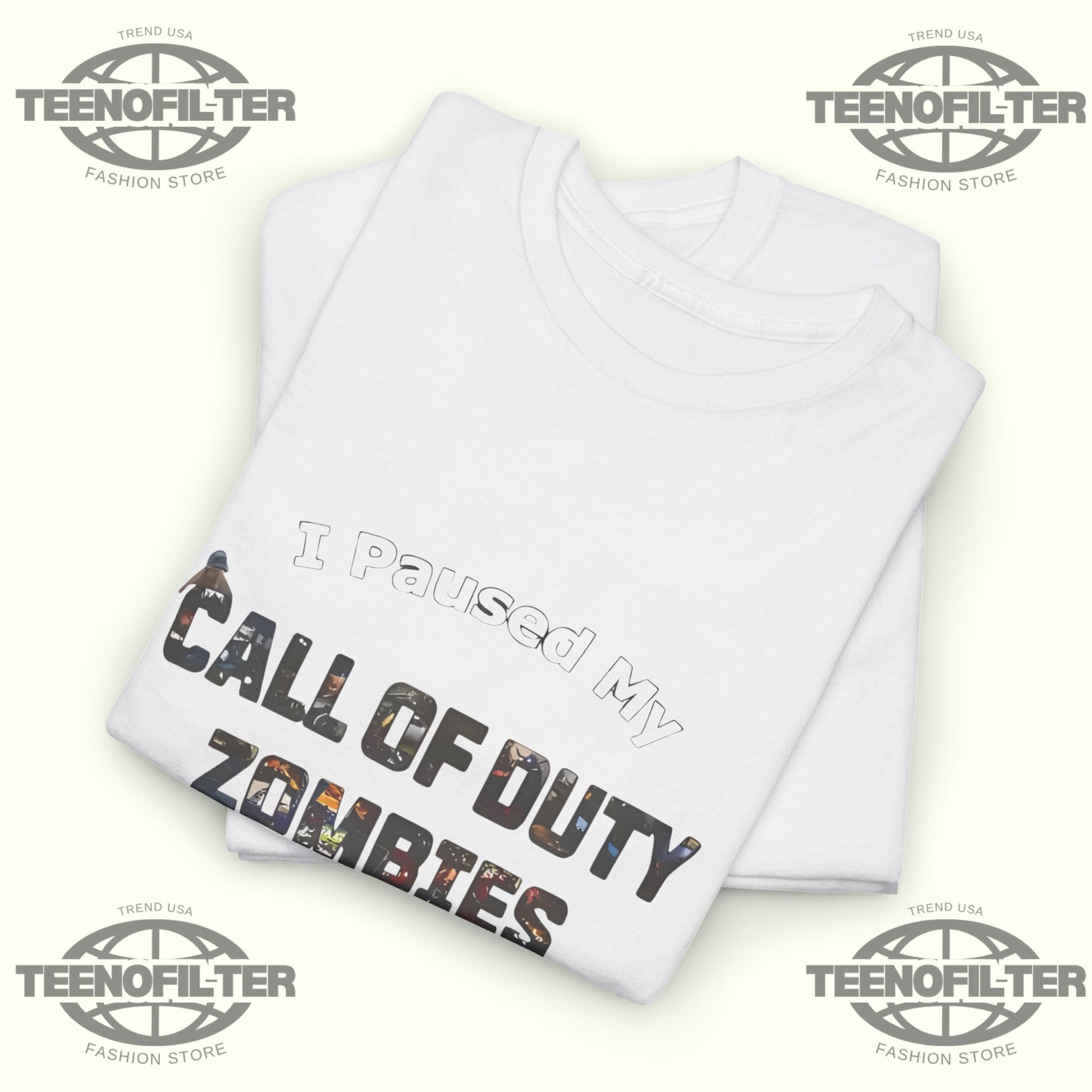I Paused My Call of Duty Zombies To Be Here T-Shirt – Funny Gamer Tee for Hardcore COD Zombie Mode Fans - Tee No Filter