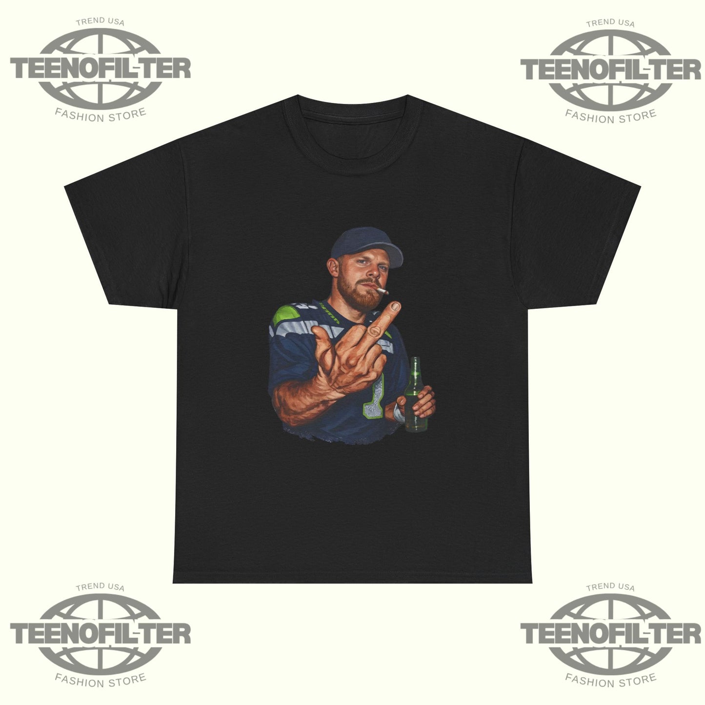 Sam Darnold Middle Finger T-shirt - Tee No Filter