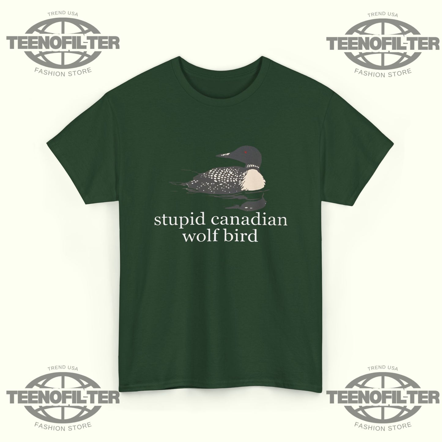Stupid Canadian Wolf Bird T-Shirt - Tee No Filter