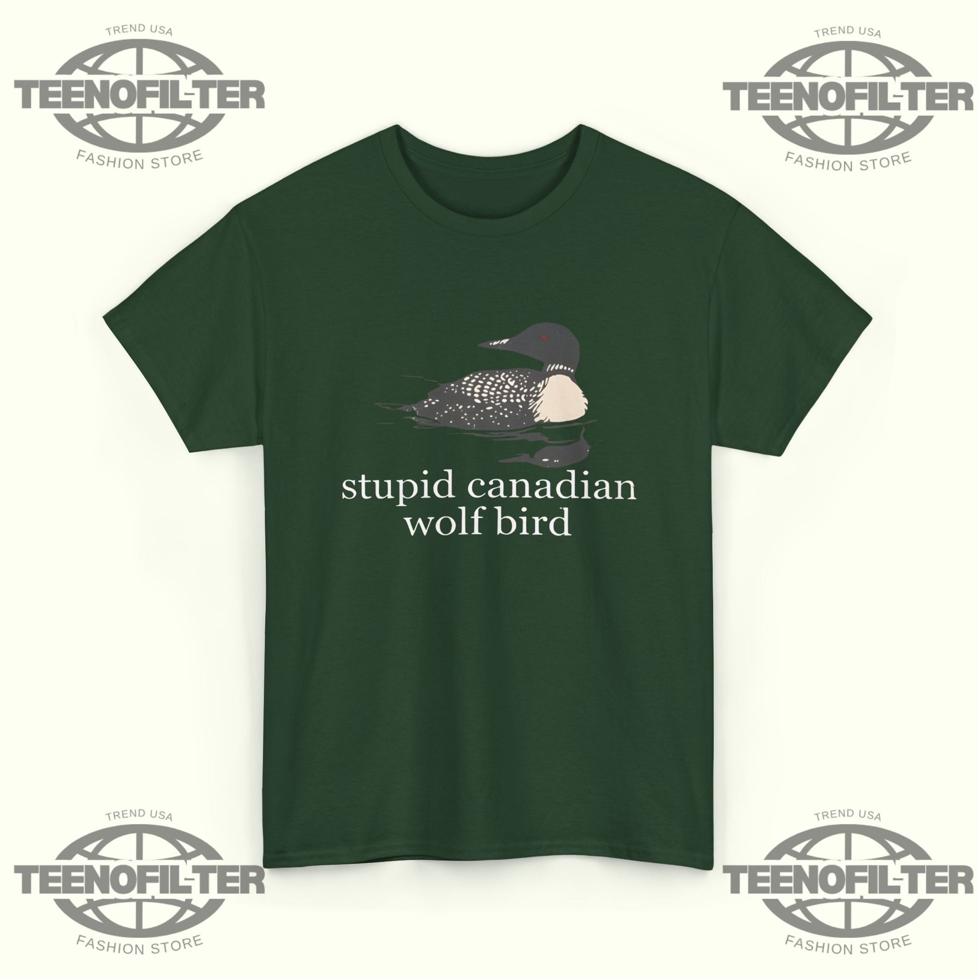 Stupid Canadian Wolf Bird T-Shirt - Tee No Filter